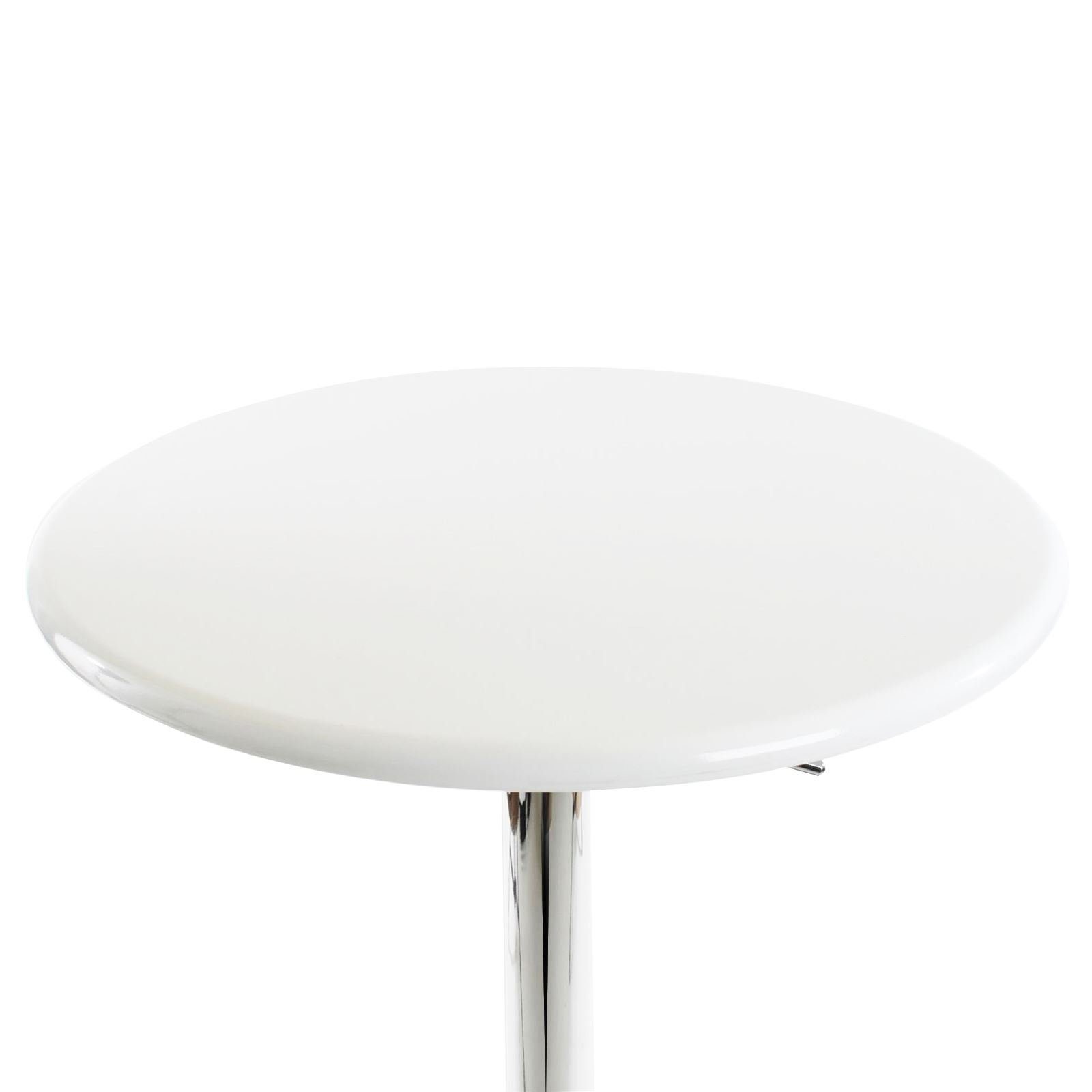 IDIMEX Säulen-Esstisch DOMINIK, Bartisch Loungetisch weiss Bistrotisch Beistelltisch Tisch