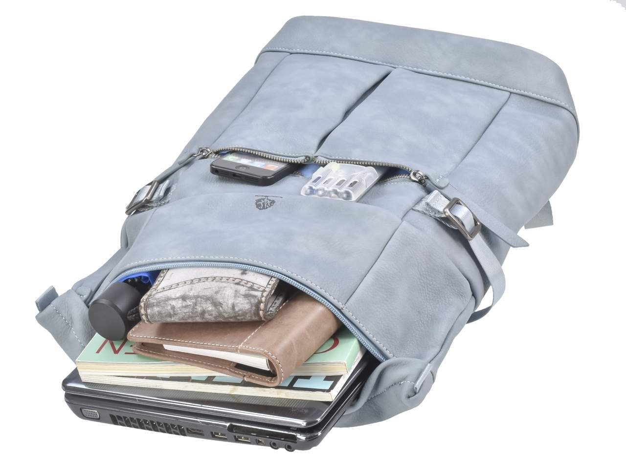 FANNY Greenburry Mad'l Daypack 36x43cm Tagesrucksack, ice Damenrucksack Dasch, mit Notebookfach, Freizeitrucksack