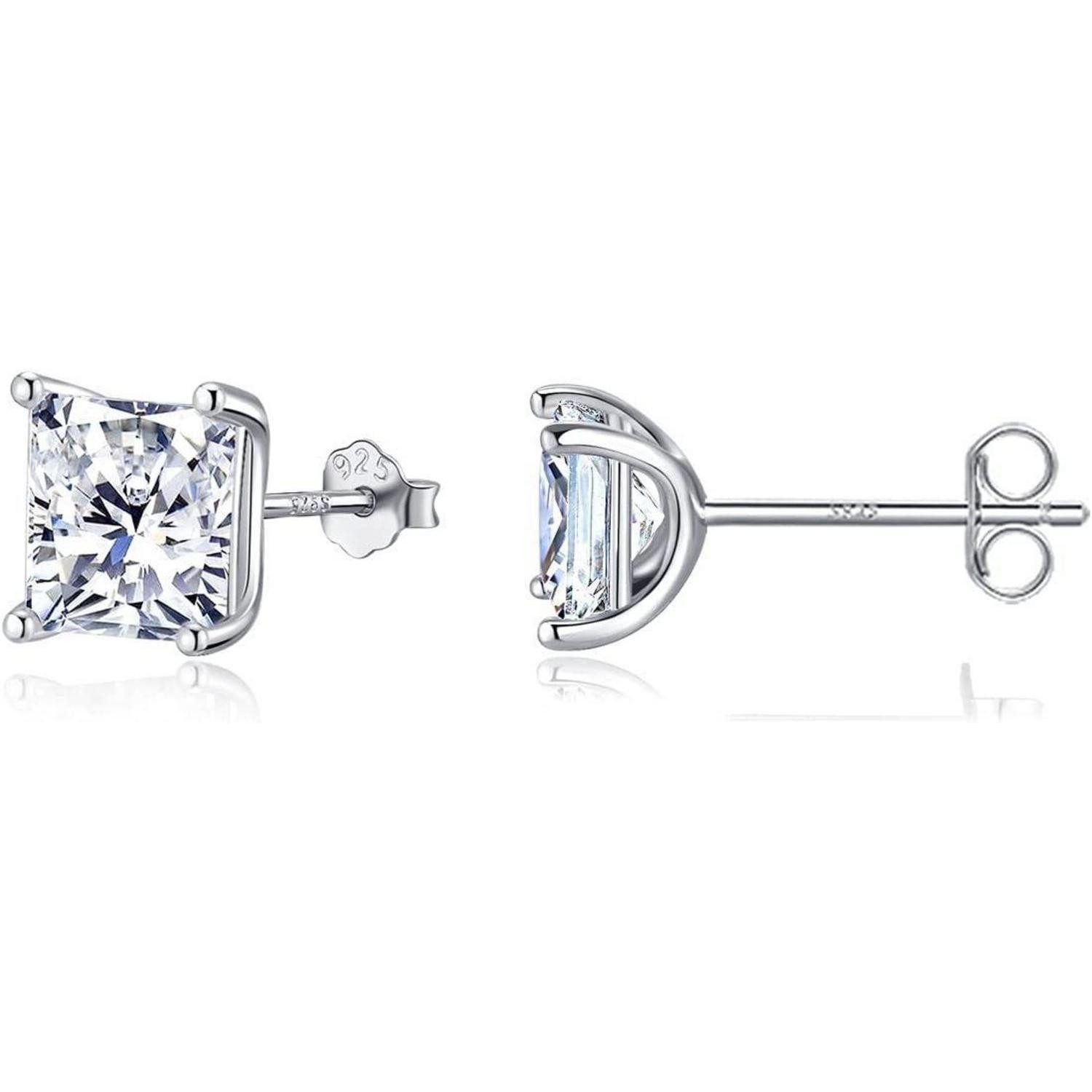 Ohrstecker-Set Ohrstecker Silber Zirkonia hypoallergen Set 4mm 5mm 6mm 7mm