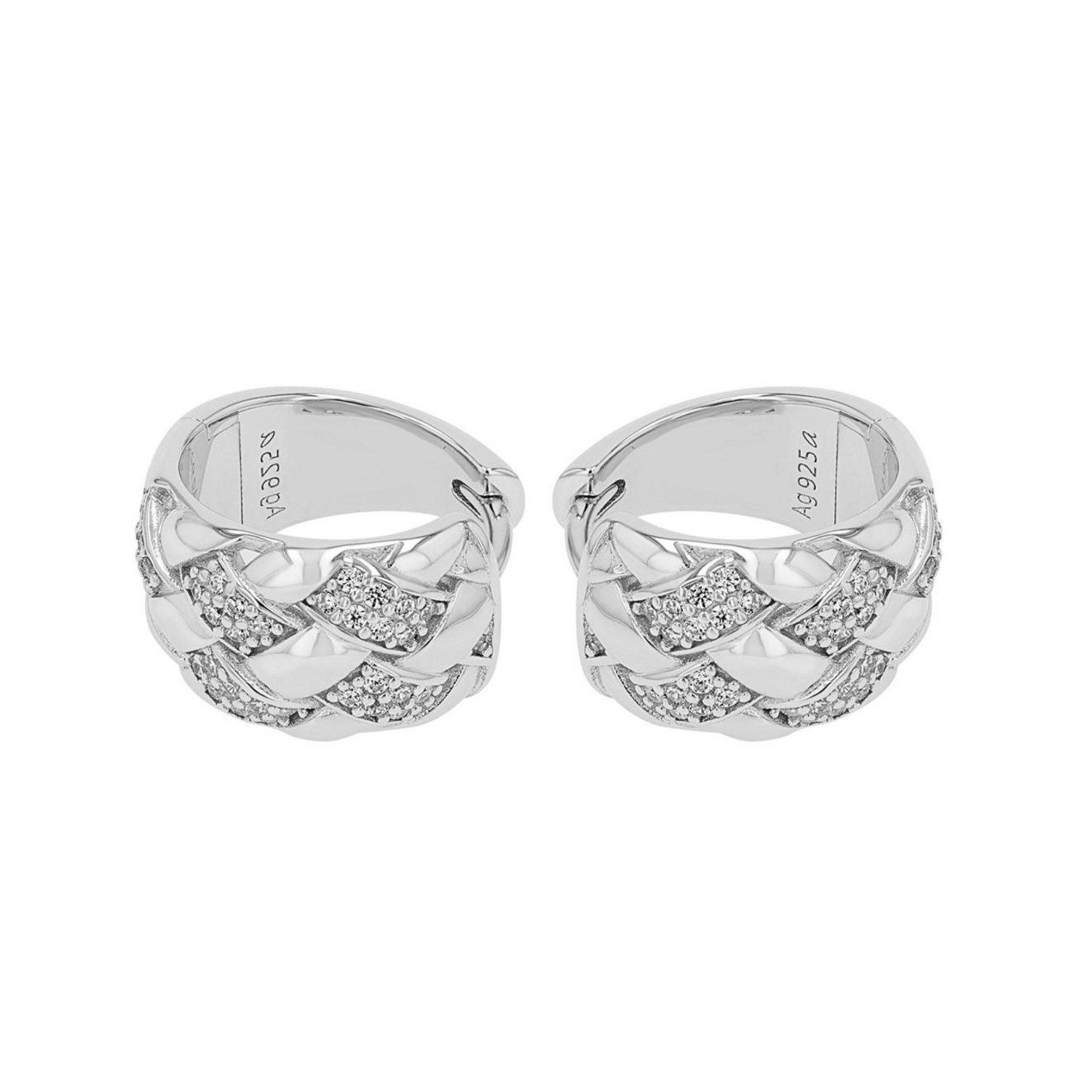 JOOP! Paar Creolen Schmuck, Geschenk, mit Zirkonia (synth)