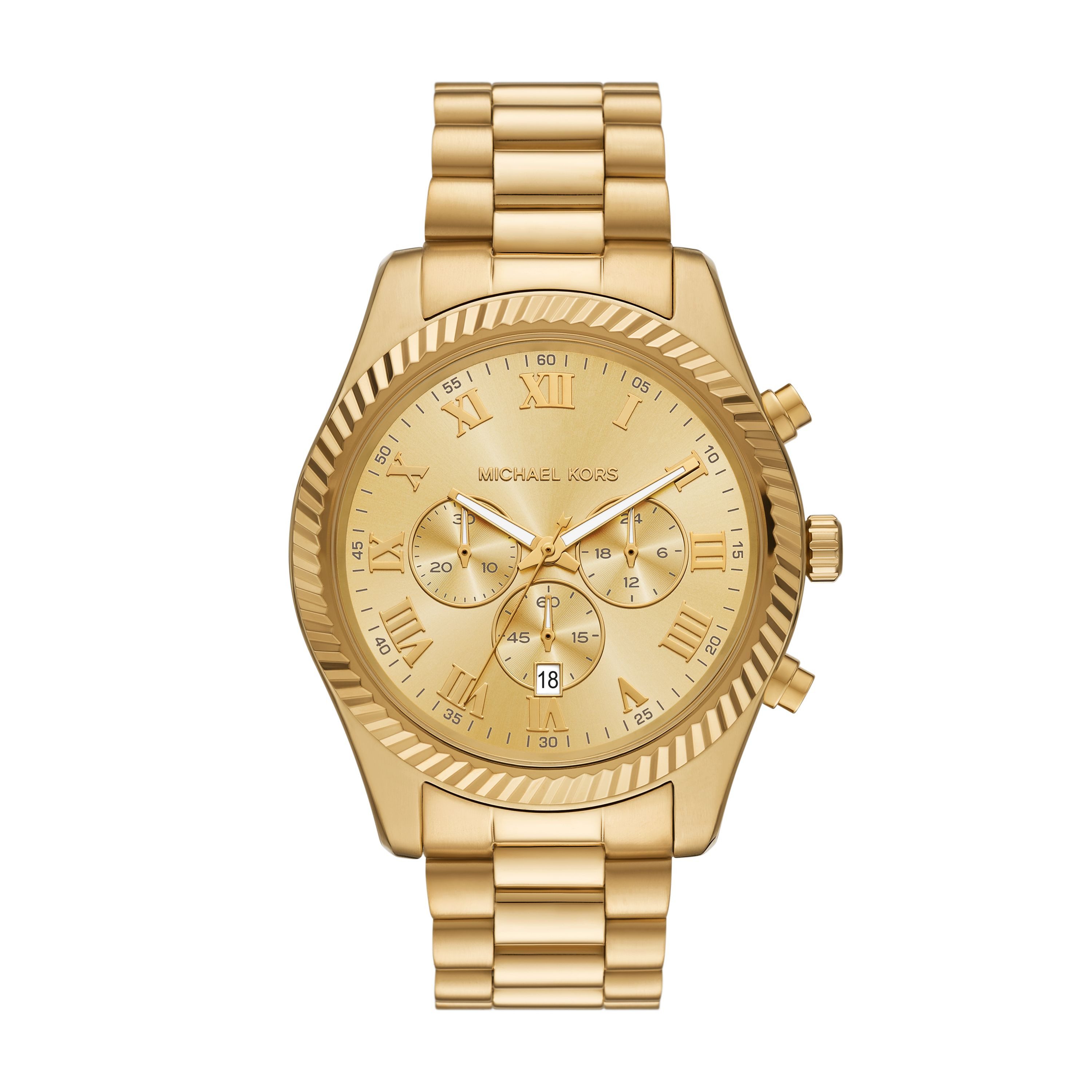 MICHAEL KORS Chronograph Lexington MK9276, Quarzuhr, Armbanduhr, Edelstahlarmband, analog, Tag, Stoppfunktion