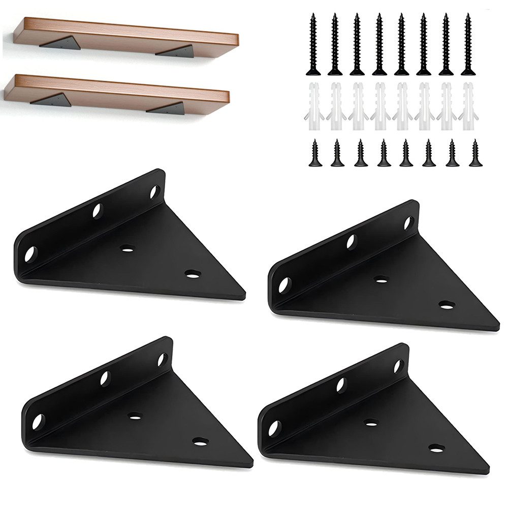 NUODWELL Wandregalhalter 4 Stück Schwebende Regalhalterung, unsichtbare Dre günstig online kaufen