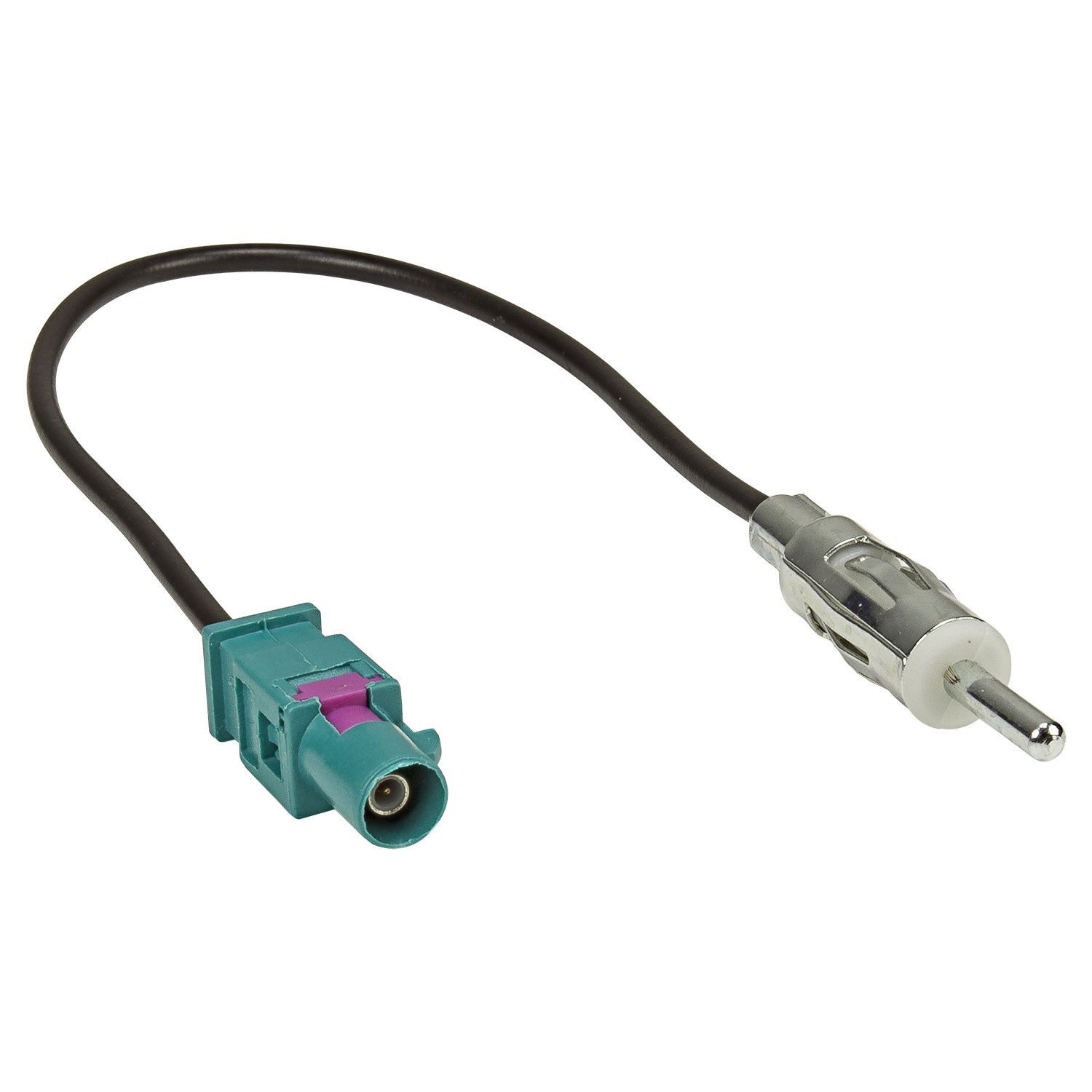tomzz Audio Fakra (M) Antennenadapter Stecker auf DIN (M) Stecker passt für Audi B KFZ-Adapter