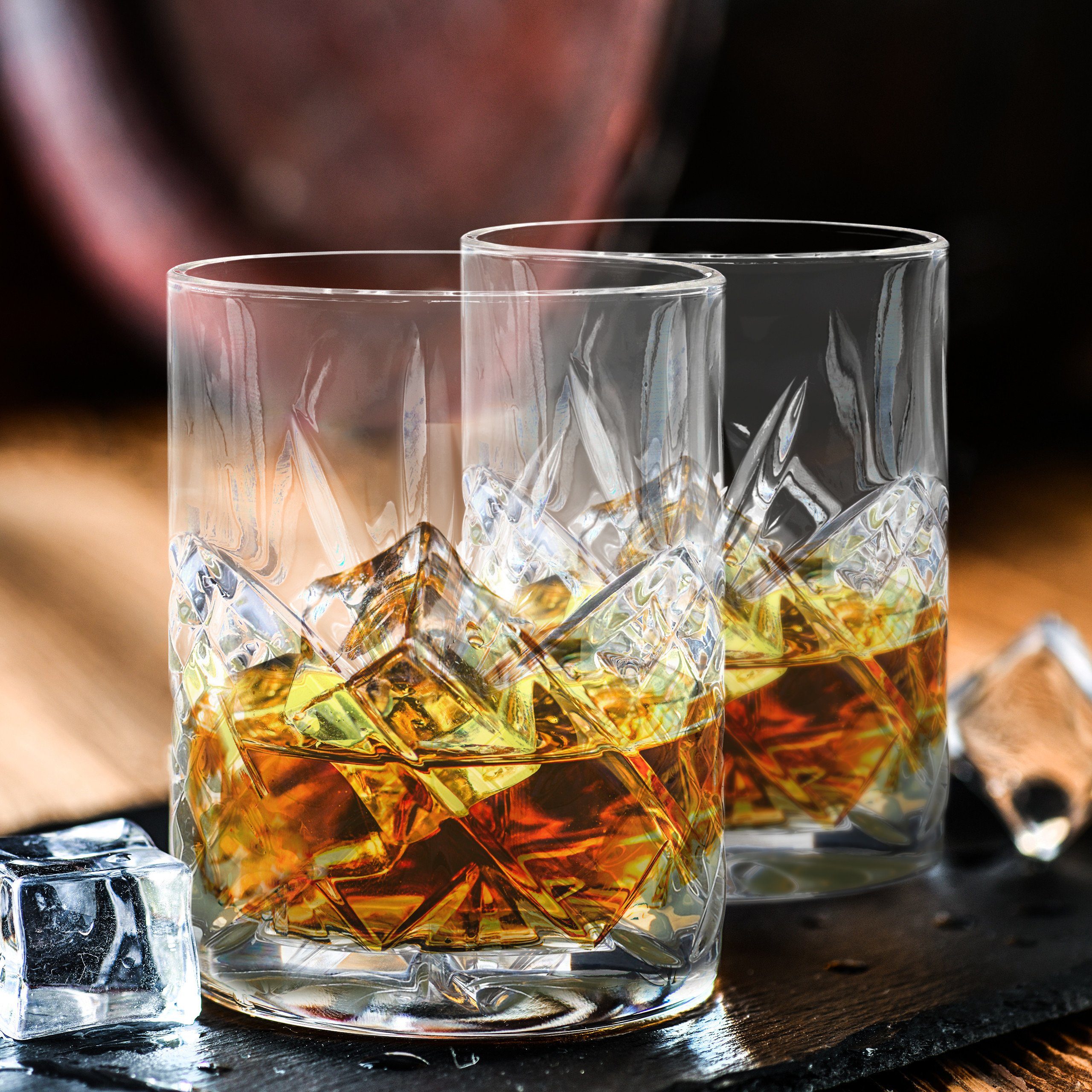 relaxdays Gläser-Set 4er Set Whisky Gläser, Glas