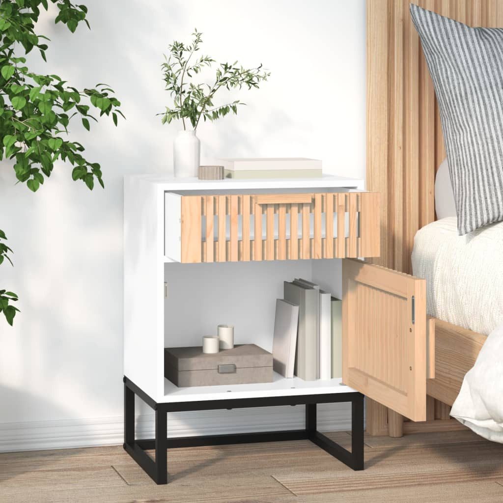vidaXL Nachttisch Nachttisch Weiß 40x30x55,5 cm günstig online kaufen