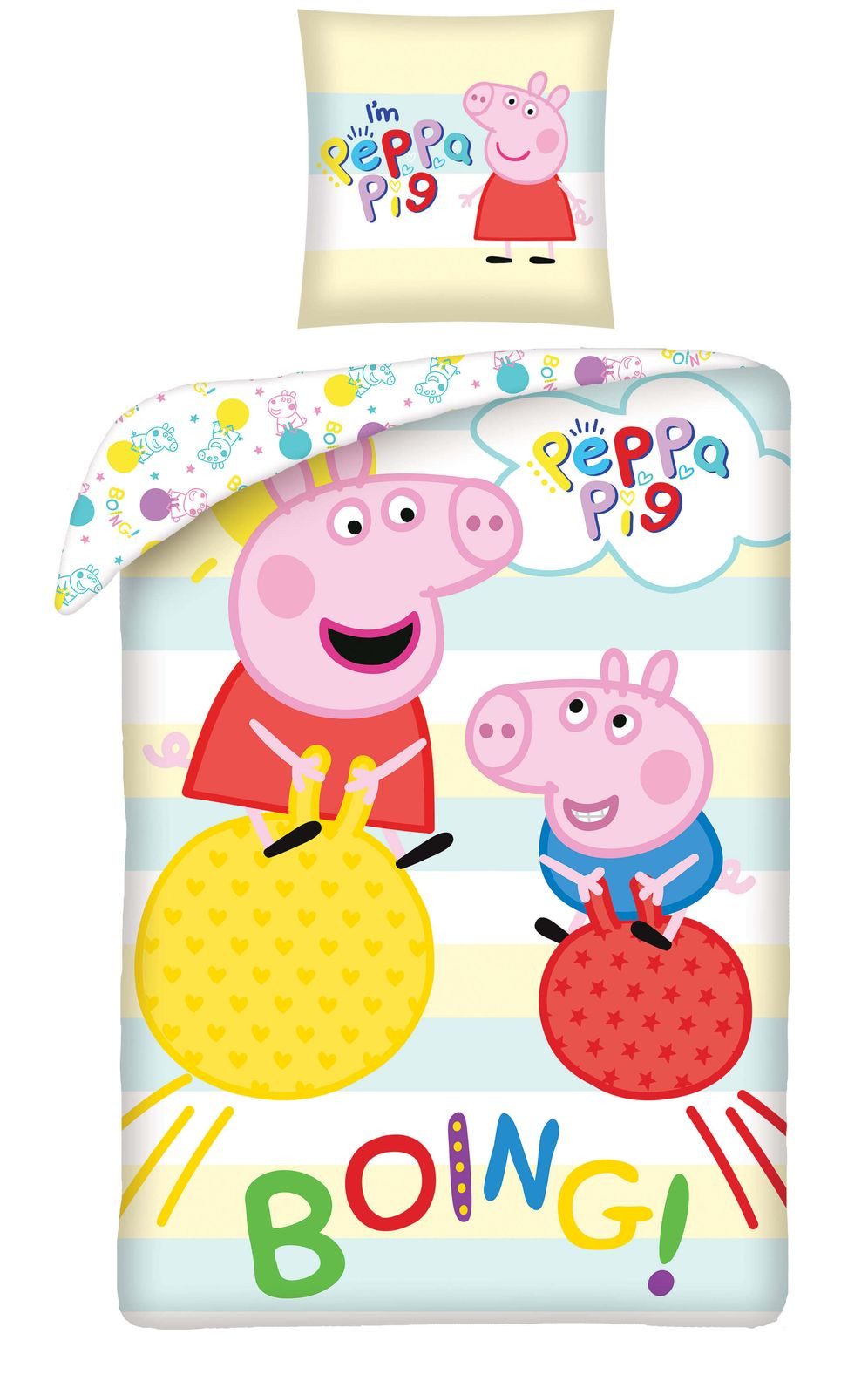 Bettwäsche Peppa Pig - Peppa Wutz - Wende-Bettwäsche-Set, 135x200 & 80x80