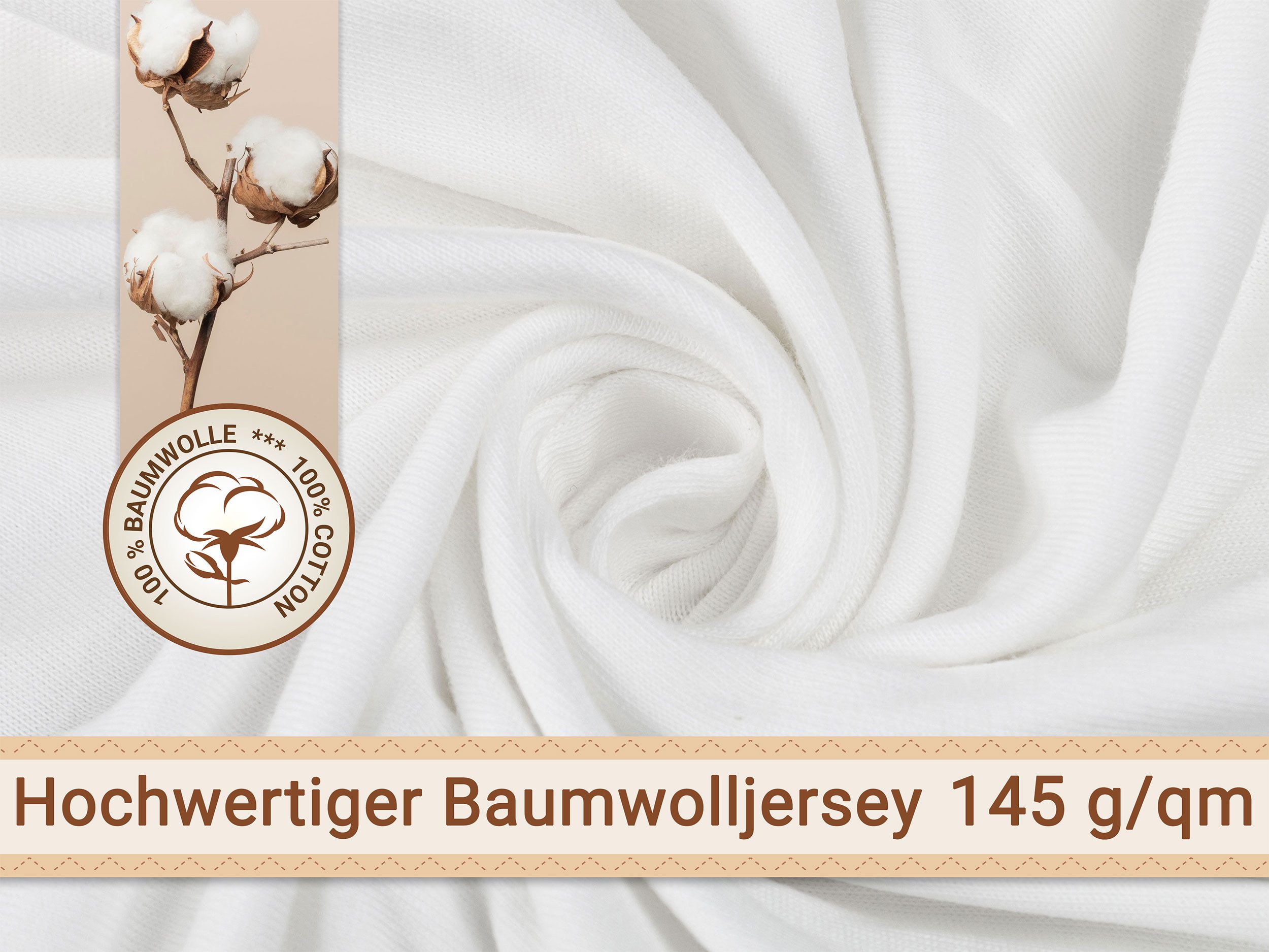 ZOLLNER Spannbettlaken, Feinjersey, Gummizug: rundum, 70 x 140 cm, 100% Baumwolle