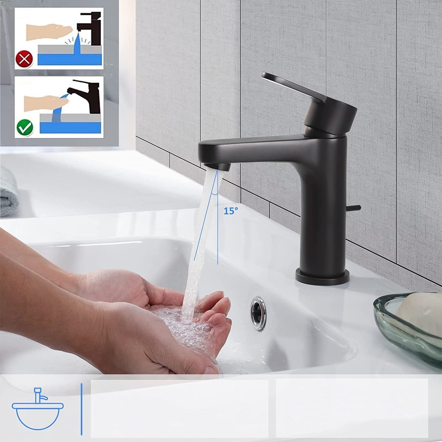 CECIPA MAX Waschtischarmatur mit Zugstange, Ablaufventil günstig online kaufen