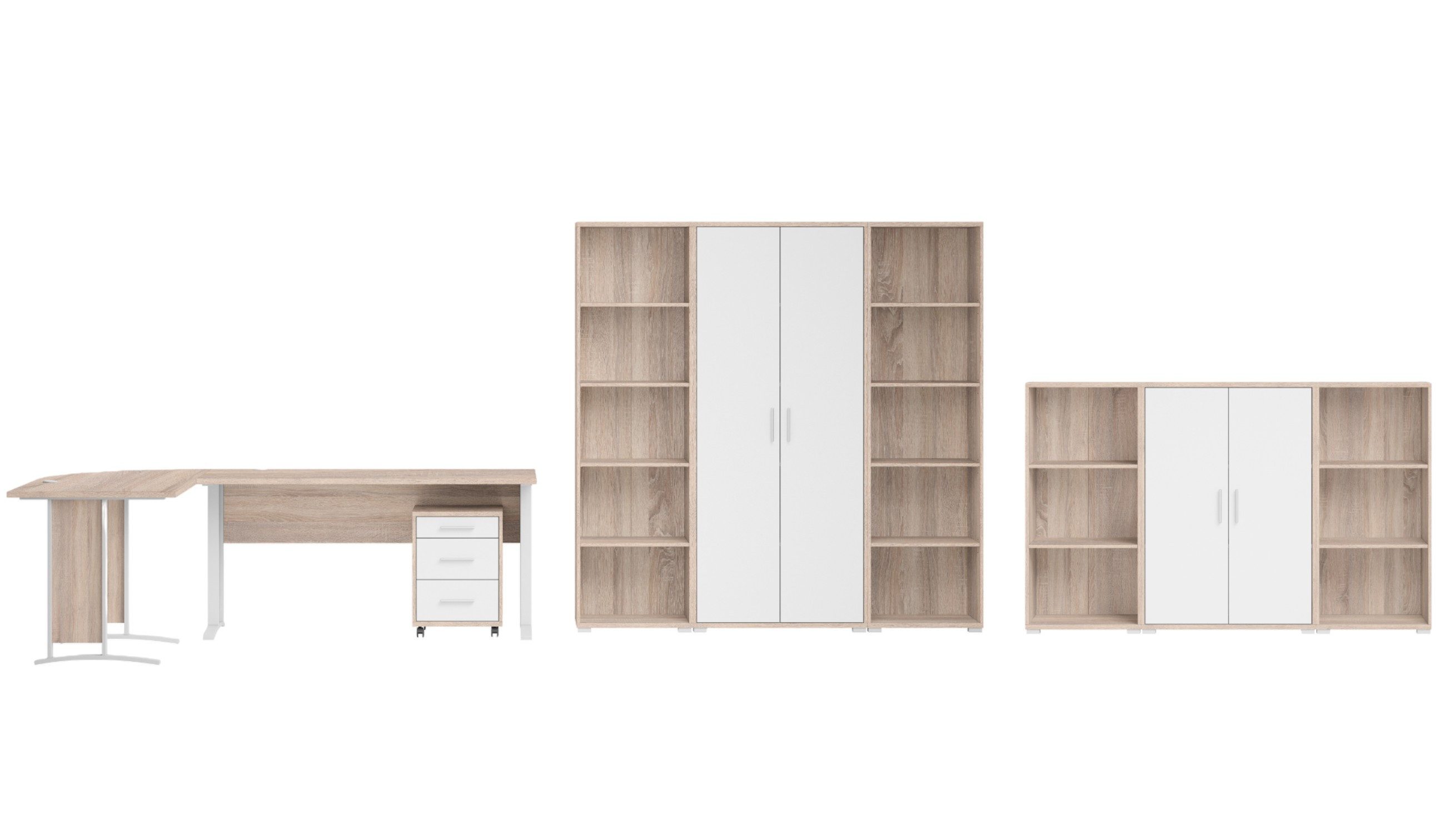 moebel-dich-auf Büromöbel-Set OFFICE LINE, (Komplett-Set, 9-tlg., Schreibti günstig online kaufen