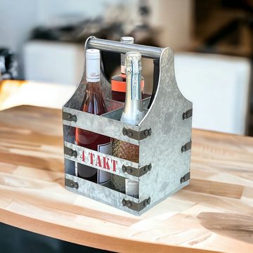 DanDiBo Flaschenträger Weinträger Metall mit Öffner Flaschenträger 4 Takt Flaschenöffner