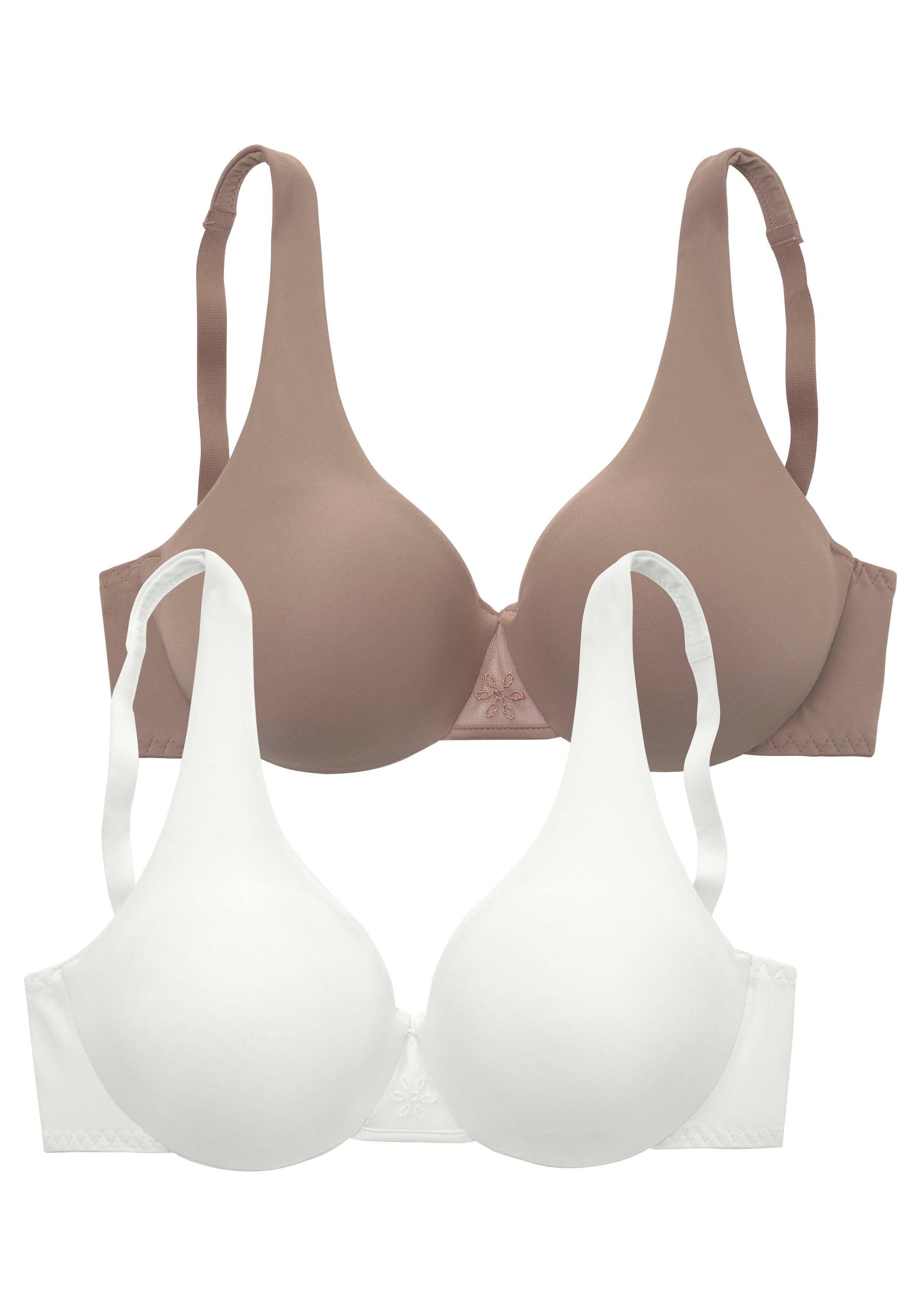 Nuance by Lascana T-Shirt-BH, BH mit Bügel im High-Apex-Design (Packung, 2 Stück) mit nahtlosen Cups, große Größen – Bild 2 von 5
