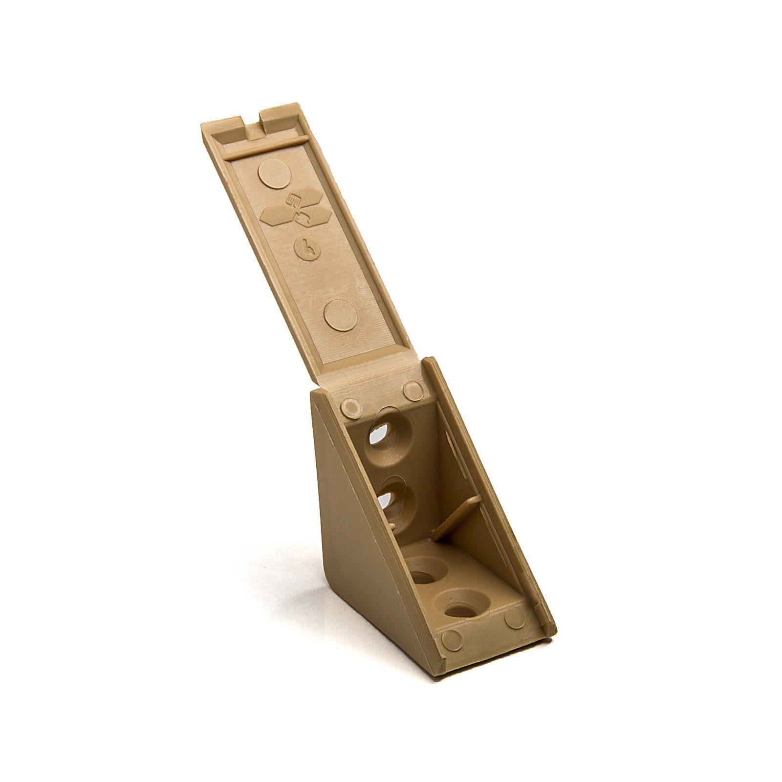SO-TECH® Winkelbeschlag 100 Stück Korpusverbinder Doppel-Eckverbinder 31 x 31 x 20 m (10 St), 10 Stück beige