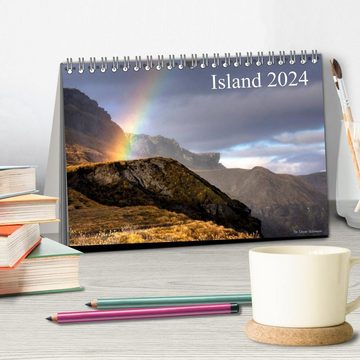 CALVENDO Wandkalender Island 2024 (Tischkalender 2024 DIN A5 quer), CALVENDO Monatskalender