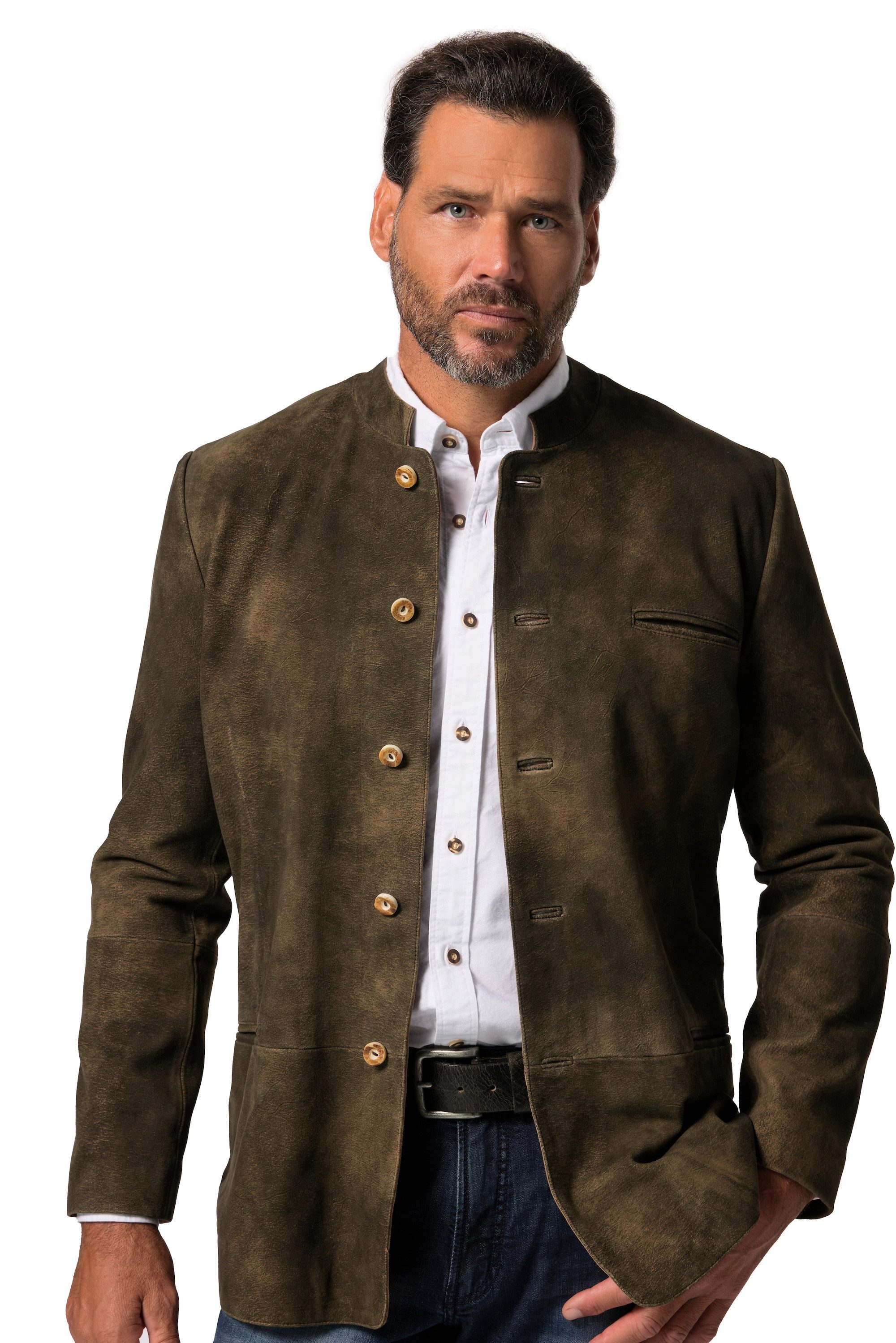JP1880 Lederjacke Janker Ziegenveloursleder Tracht