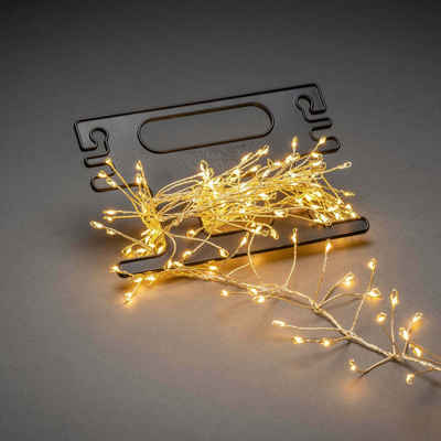 KONSTSMIDE LED-Lichterkette Weihnachtsdeko aussen, 400-flammig, Micro LED Büschellichterkette Cluster, mit Aufroller