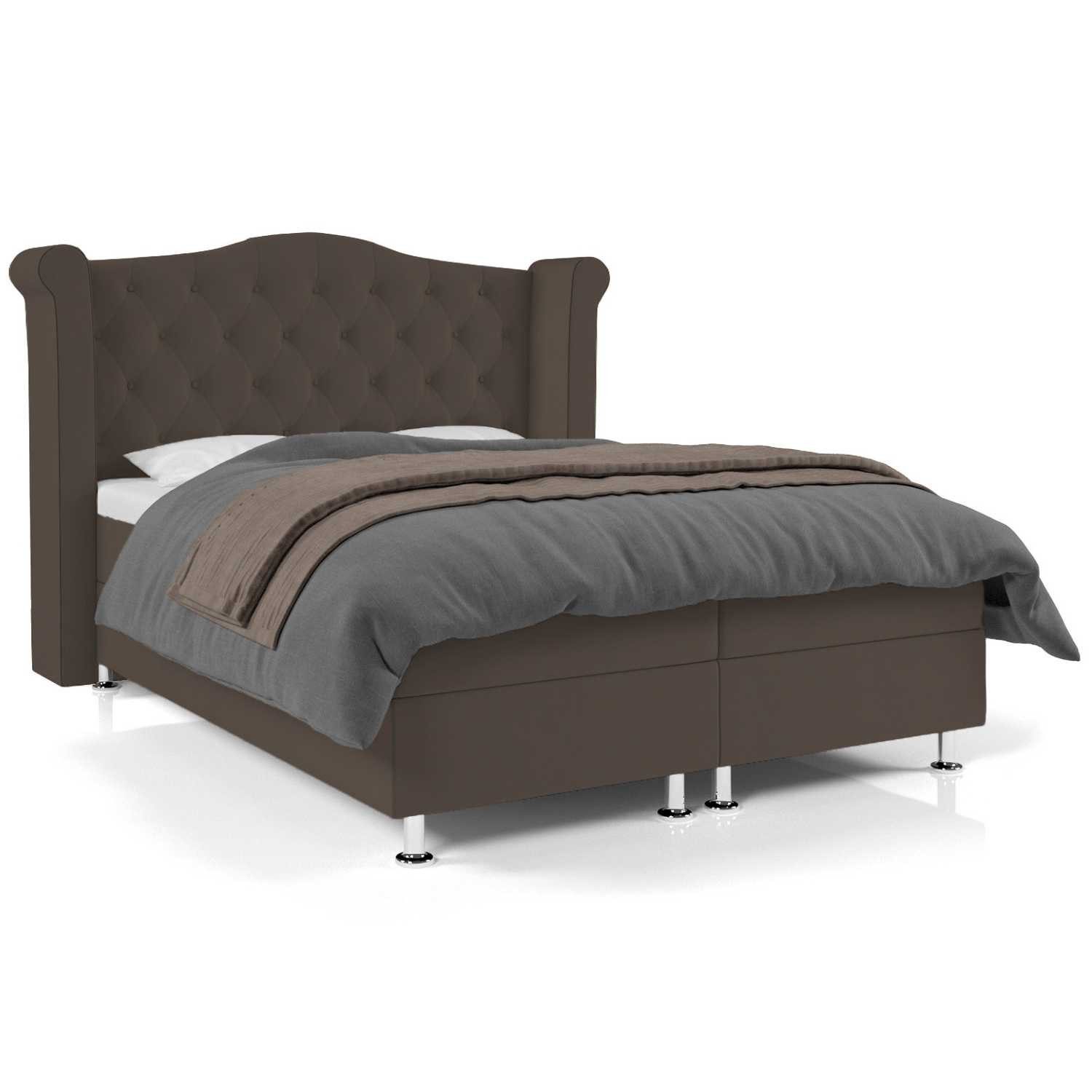 Best for Home Boxspringbett Saturn Boxspring bett Stauraum 7-Zonen H3 inkl. 7 cm Topper (Komplettset, 4-St., Boxspringbett inkl. 7-Zonen-Bonnellfederkernmatratze), Boxspringbett mit Bettkasten