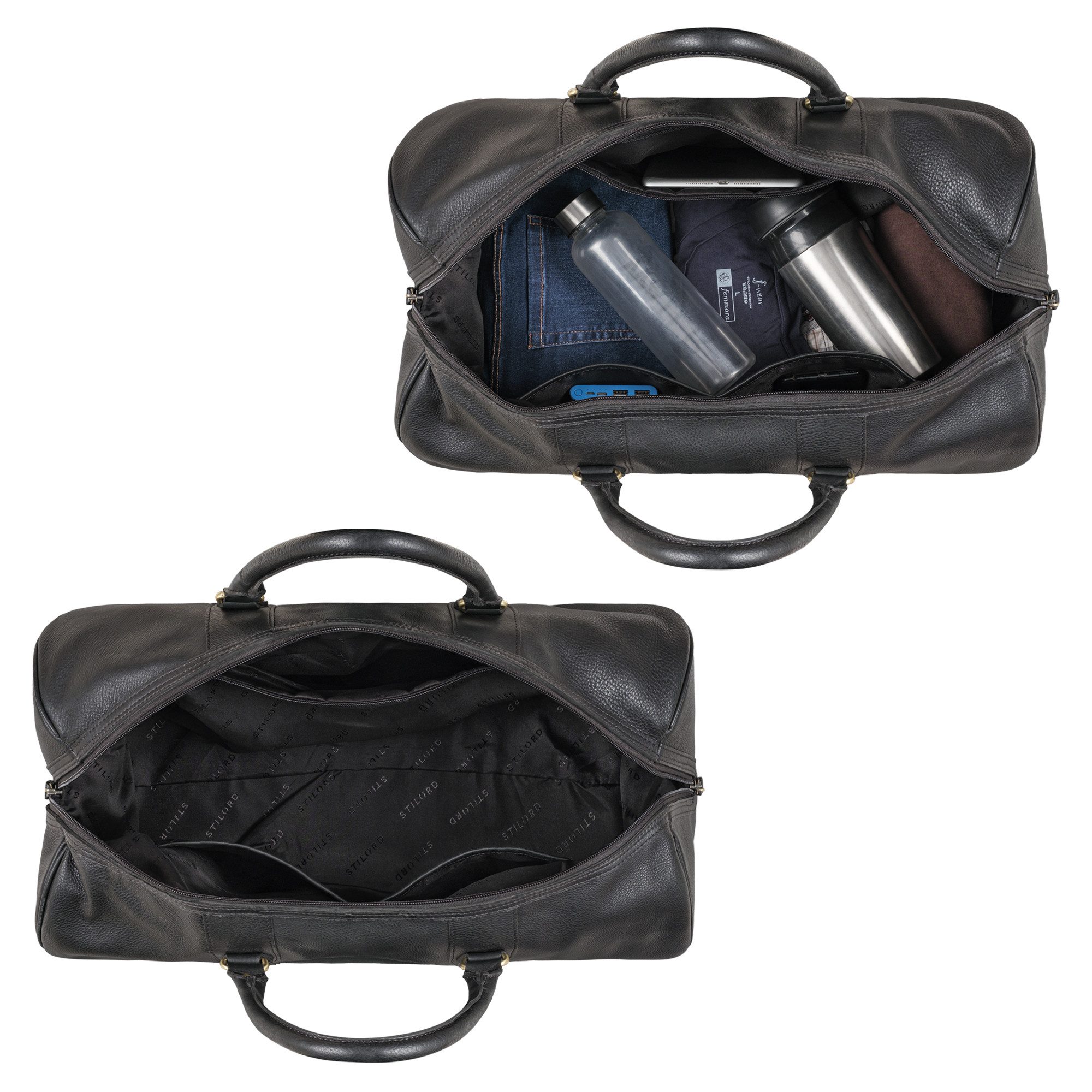 STILORD Weekender "Vivaldo" Vintage Reisetasche Leder Herren und Damen