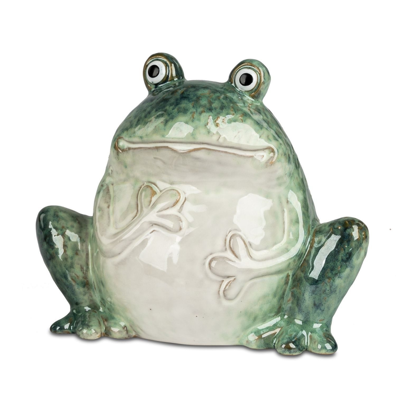 formano Dekofigur Steinoptik, Höhe: 17cm, Farbe: Grau, Motiv: Frosch