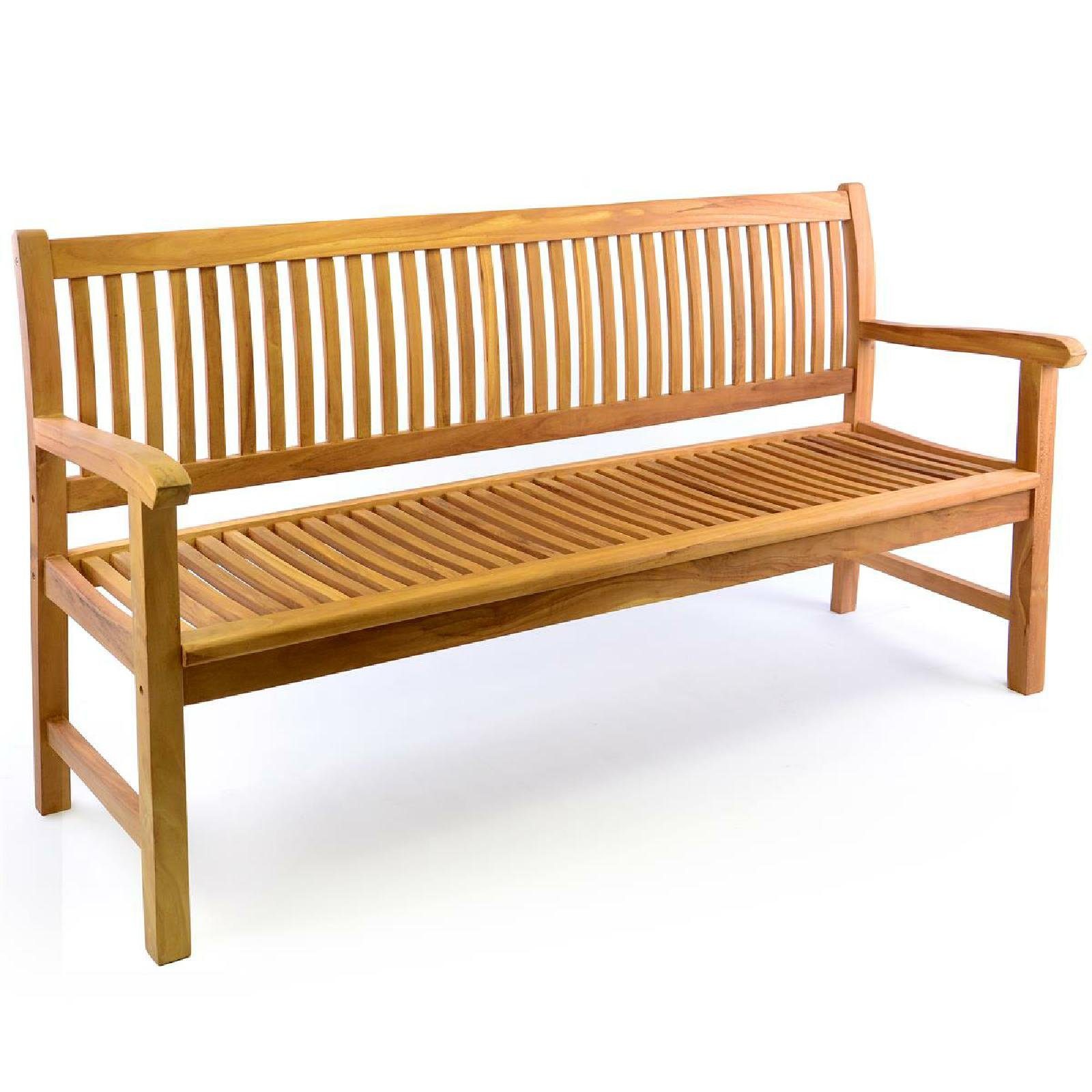 VCM Gartenstuhl 4er Sitzbank Gartenbank Landhausstil Teak Holz (1 St)