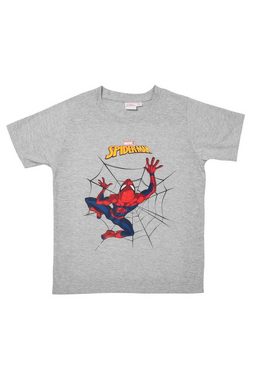 United Labels® Schlafanzug Marvel Spiderman Schlafanzug für Jungen Pyjama Set Kurzarm Grau/Blau