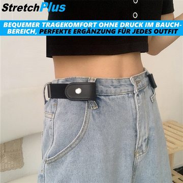 MAVURA Taillengürtel StretchPlus Super Elastischer Gürtel Ohne Schnalle Schnallenfreier Stretch Gürtel Damen Herren Dehnbar Unsichtbar