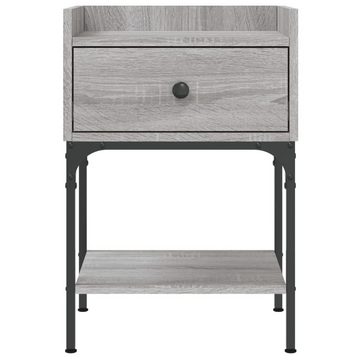 furnicato Nachttisch Grau Sonoma-Eiche 40,5x31x60 cm Holzwerkstoff