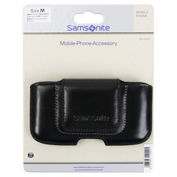 Samsonite Handyhülle Toronto Handy-Tasche Schutz-Hülle Gr. M Schwarz, hochwertige Gürtel-Tasche für klassisches Handy MP4 / MP3-Player etc