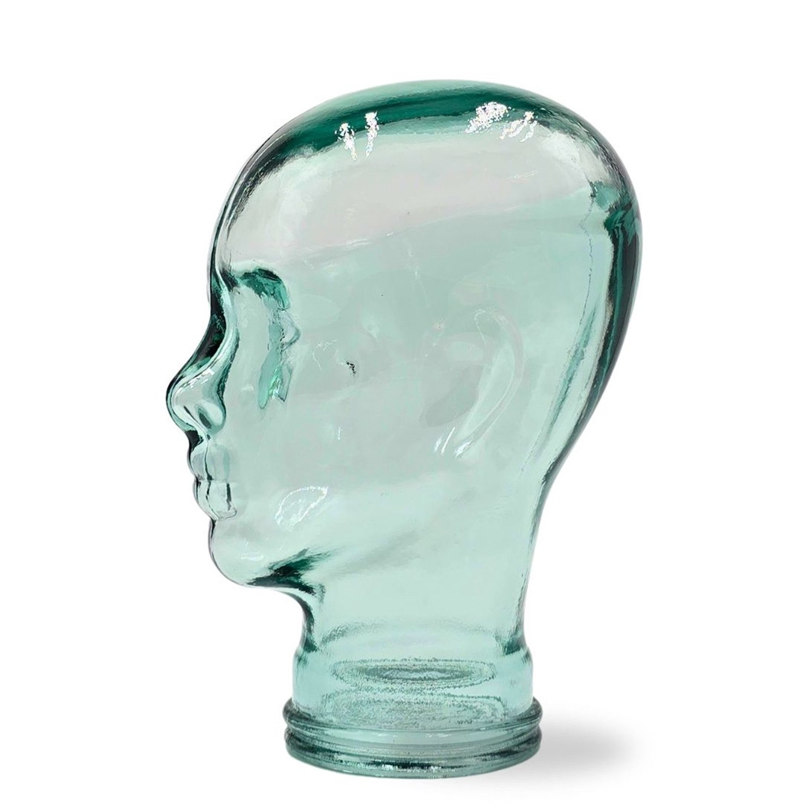 DESIGN DELIGHTS Skulptur Glas KOPFHÖRERSTÄNDER 29cm Glaskopf Skulptur, T01 klar – Bild 4 von 5