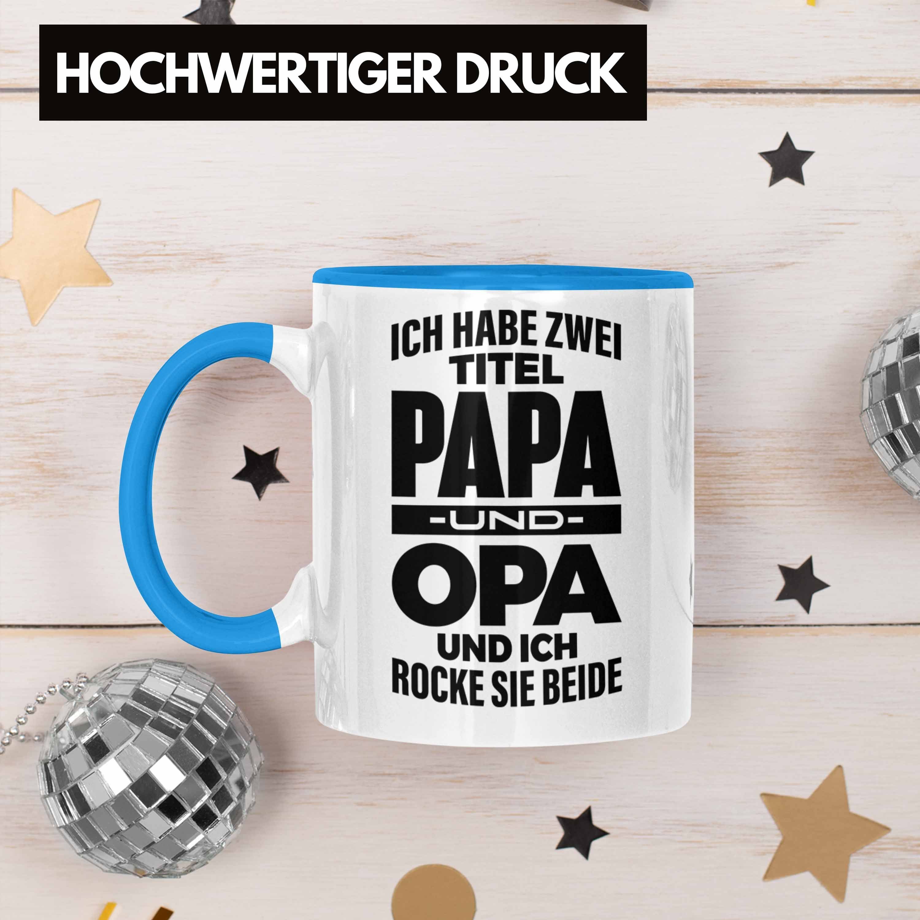 Bester Geburtstag Trendation Weihnachten Tasse Papa und - Geschenk Blau Tasse Opa für Trendation Opa Opa Tasse Lustige