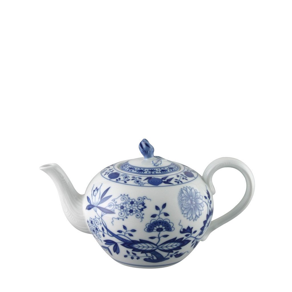 Hutschenreuther Teekanne Hutschenreuther Blau Zwiebelmuster Teekanne, Porzellan, 1350 l