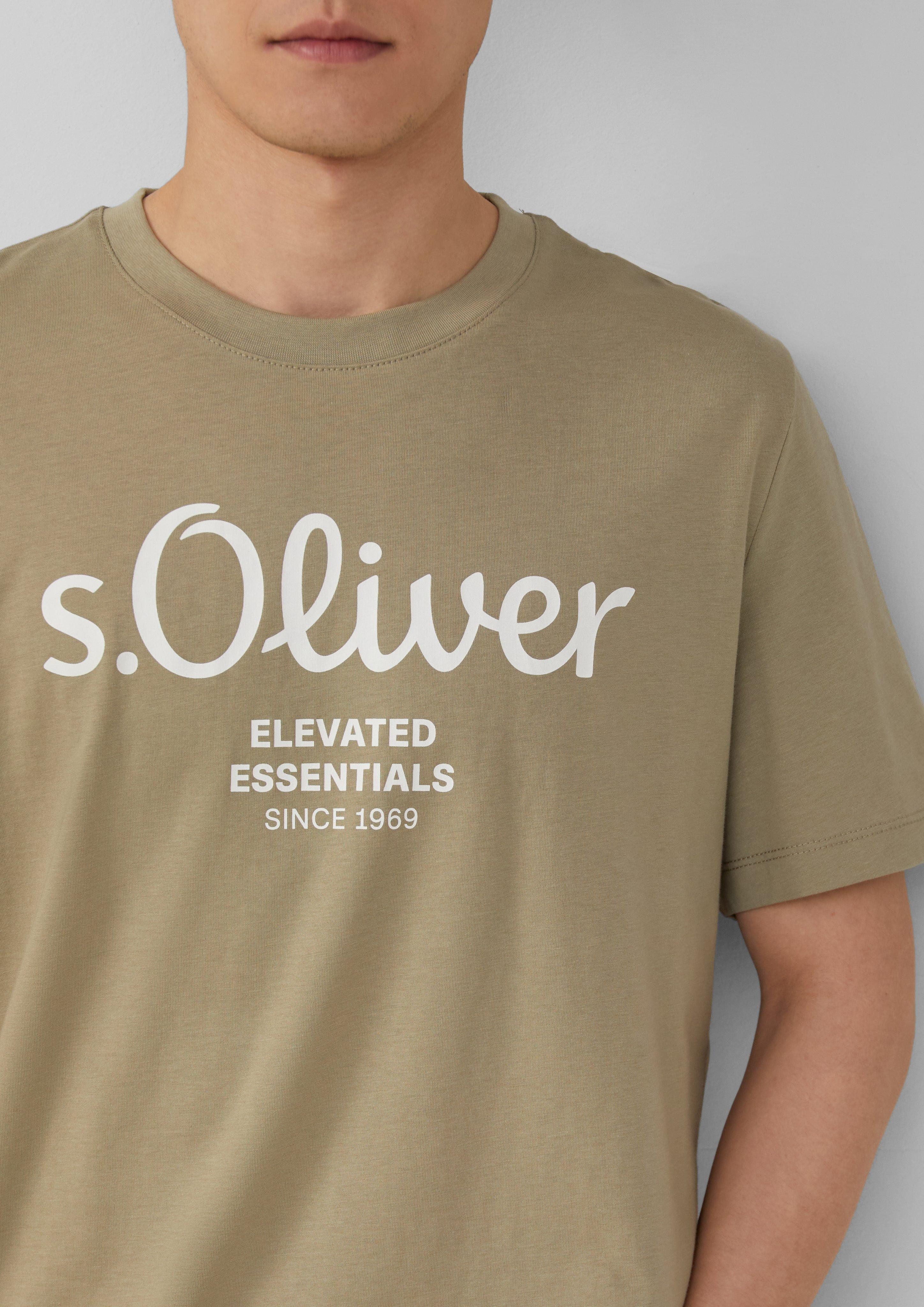 s.Oliver Kurzarmshirt T-Shirt mit Logo-Print Artwork günstig online kaufen