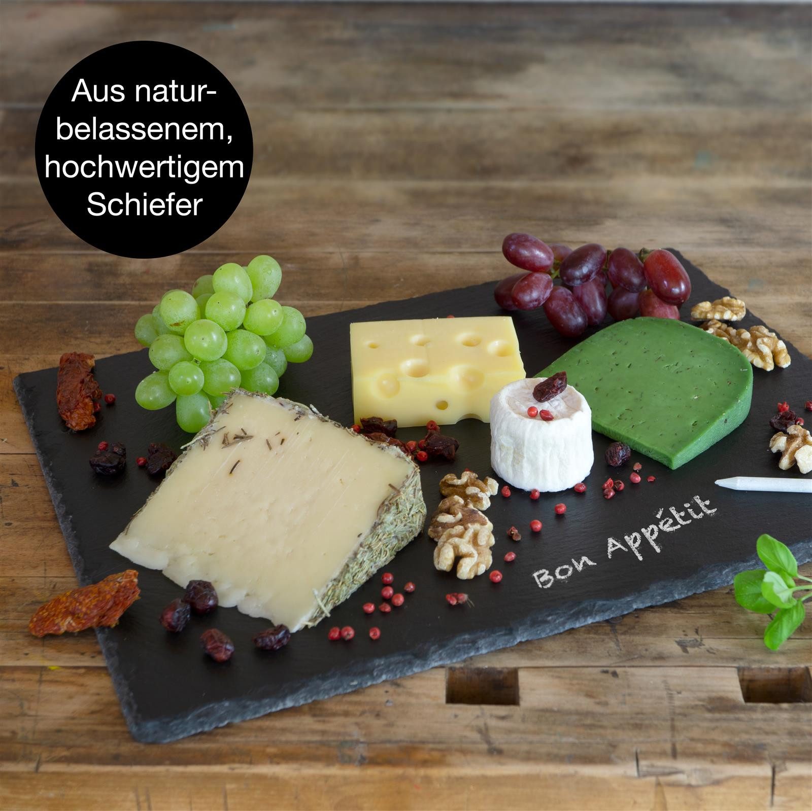 Moritz & Moritz Servierplatte Moritz & Moritz 6x Schieferplatte L