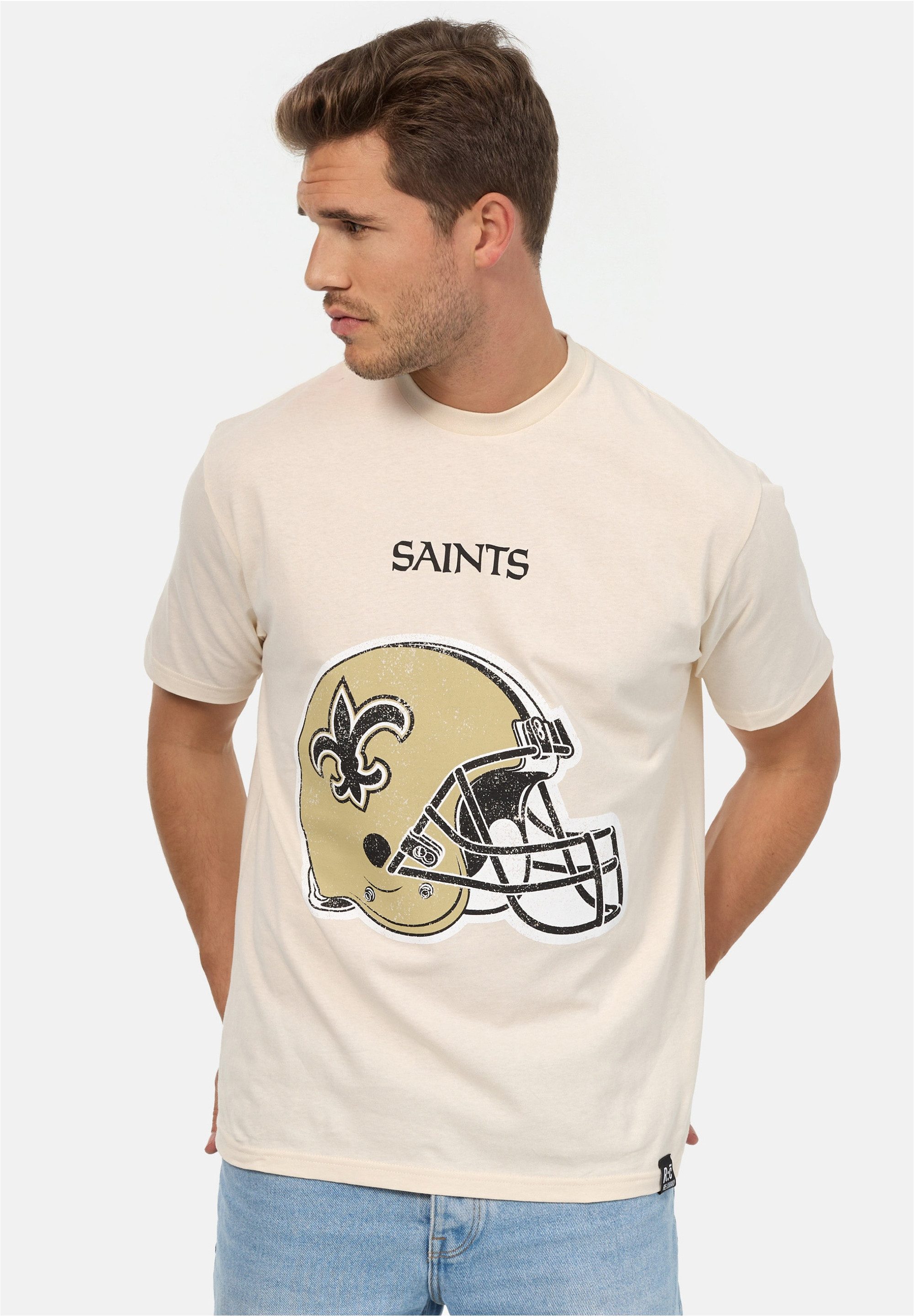 Recovered T-Shirt NFL Saints Helmet Relaxed (1-tlg) für alle Fans der New Orleans Saints