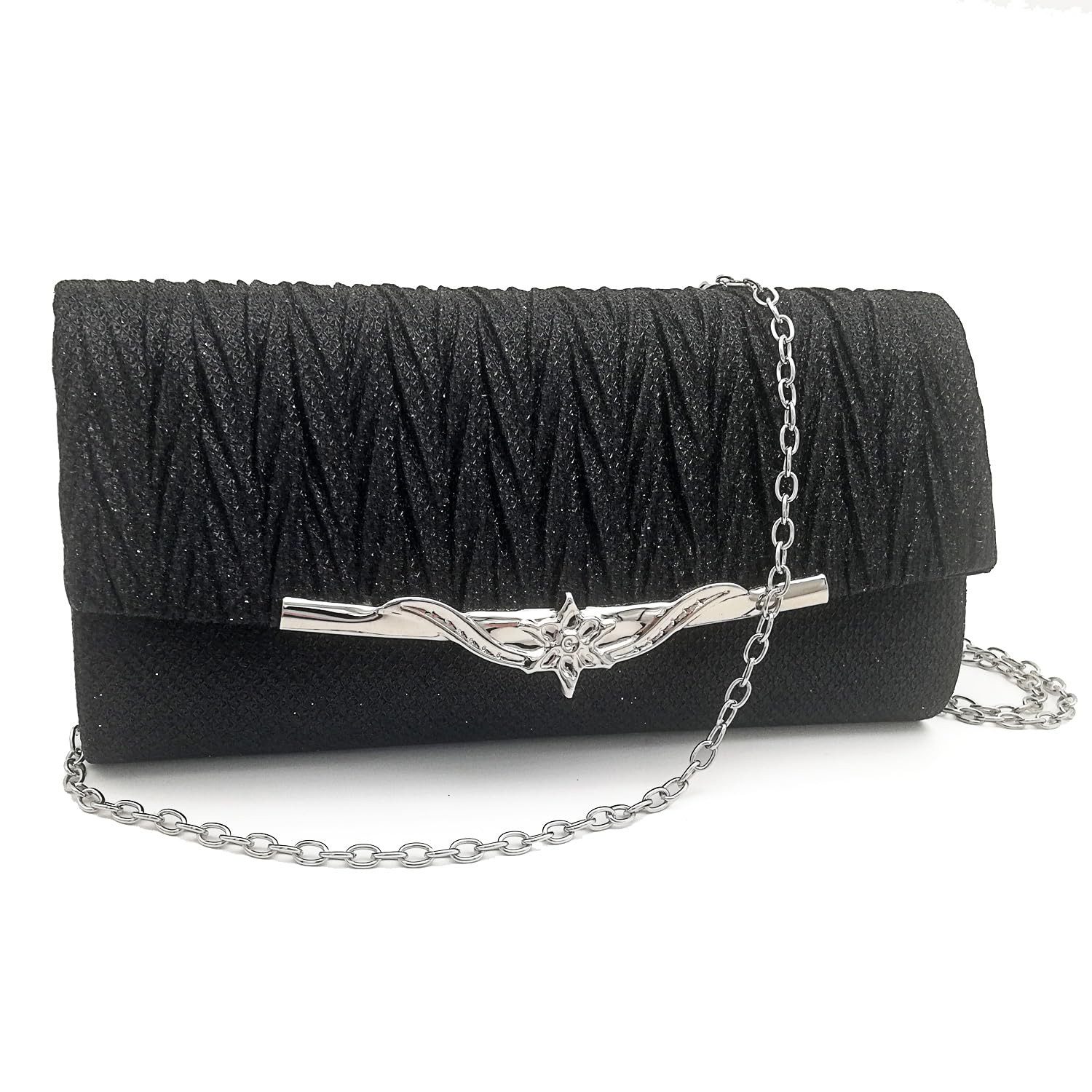 Zaewry Abendtasche Glitzer Abendtasche, Elegante Envelope Tasche Kettentasche, Schultertaschen für Hochzeit Party Freizeit Date