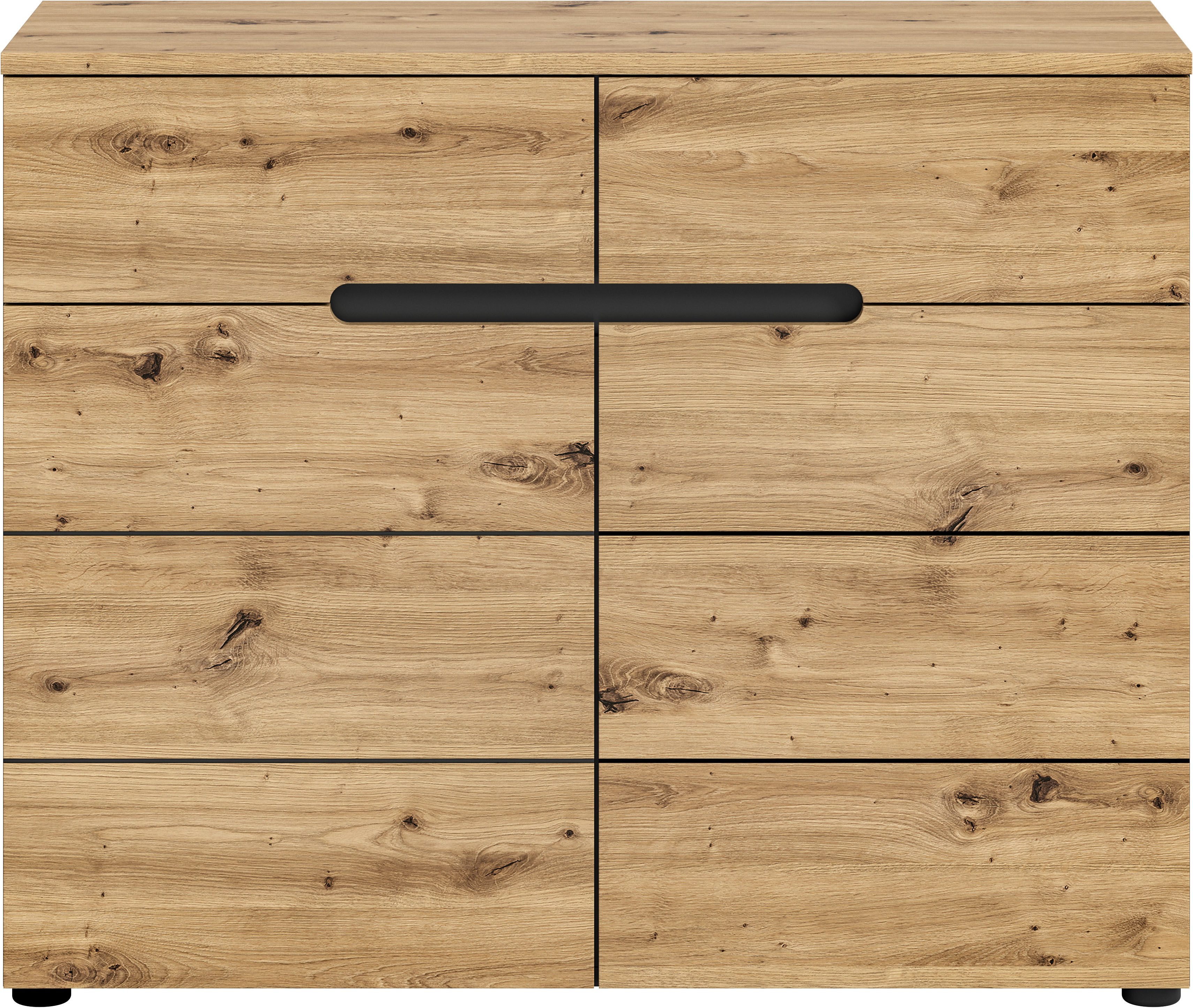 Home affaire Kommode REHAT, TOPSELLER!, Breite 100cm, 2 Türen, 2 Schubkästen, 4 Fächer (in verschiedenen Farben erhältlich), Schuhschrank, Schuhkommode, Garderobenschrank, Anrichte
