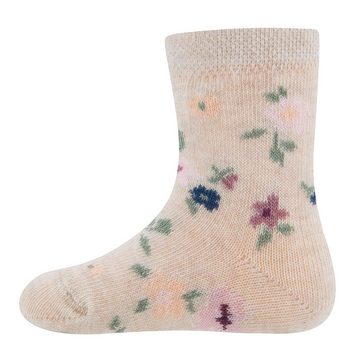 Ewers Socken Socken Blumen/Punkte/Uni (6-Paar)