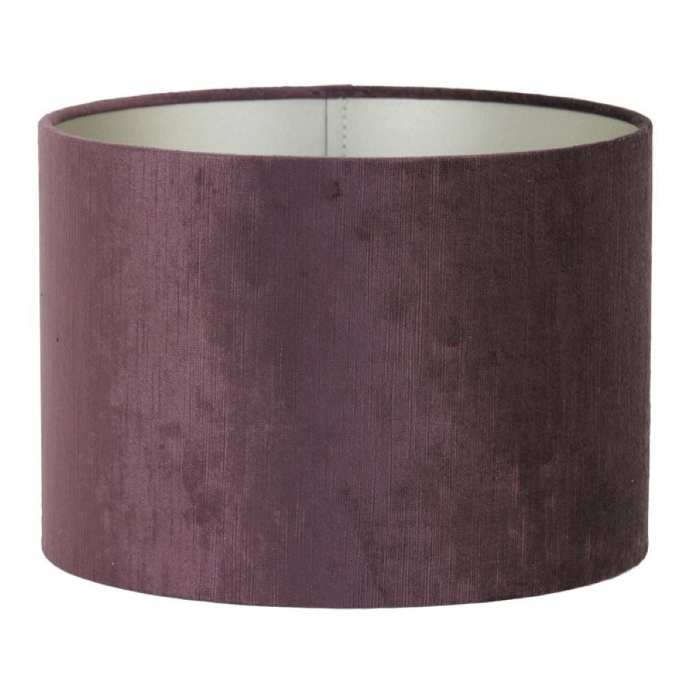 Dirk Davids Leuchten GmbH Lampenschirm Lampenschirm Zylinder in Velours Aubergine 25-25-18cm, Zeitlose Eleganz