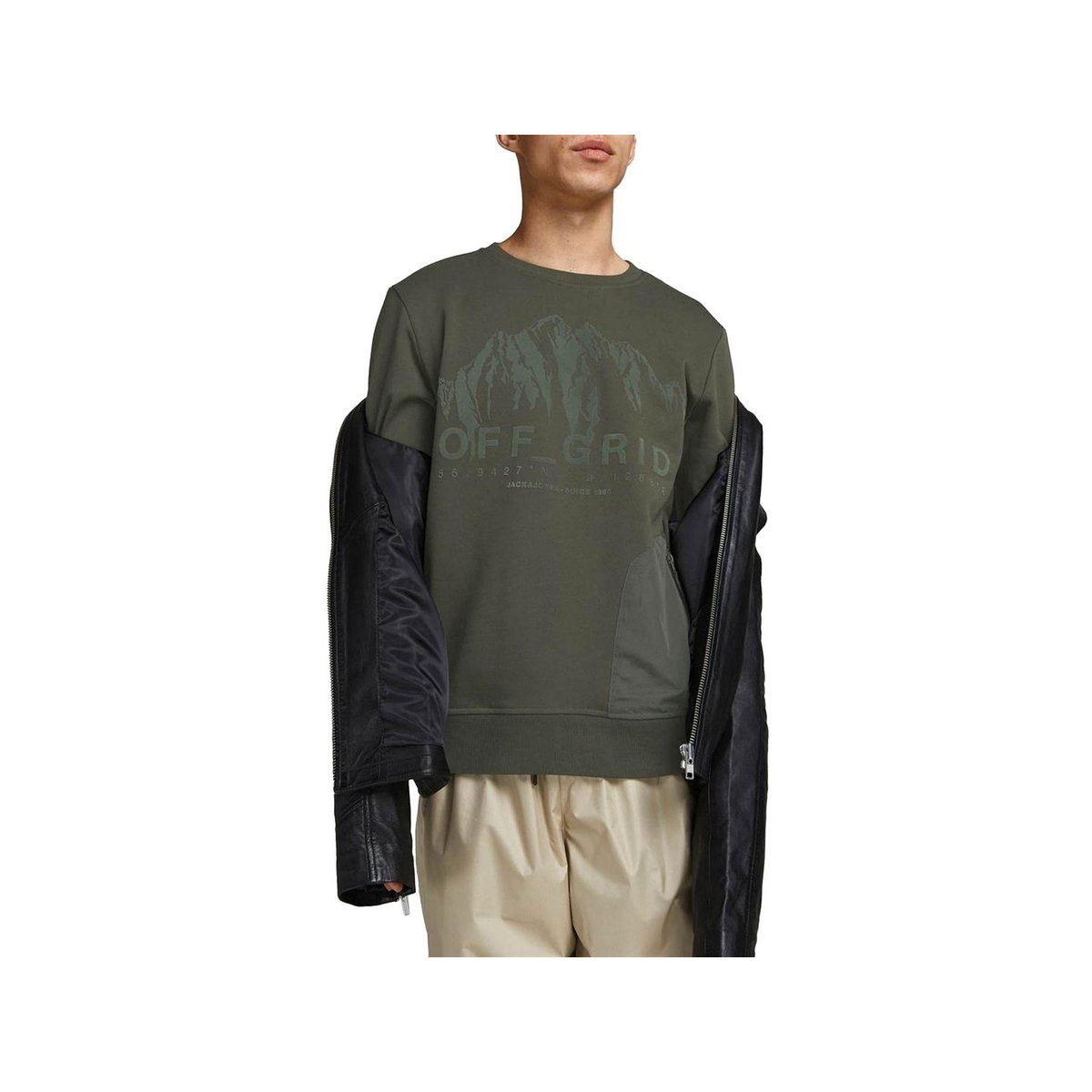 (1-tlg) dunkelgrün Jack Jones & grün Sweatshirt sonstiges
