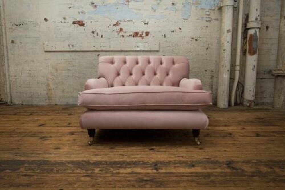 JVmoebel Sessel Design Chesterfield Stoff Couch Sessel 1.5 Sitzer Polster Sofas