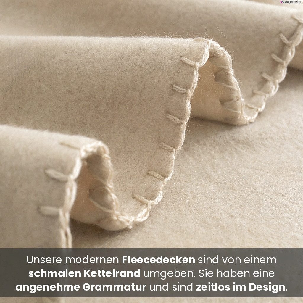 Wohndecke eco-line Fleecedecke ca. 130x160, wometo, OEKO-TEX®, 100% recyceltes Material, Antipilling – Bild 5 von 5