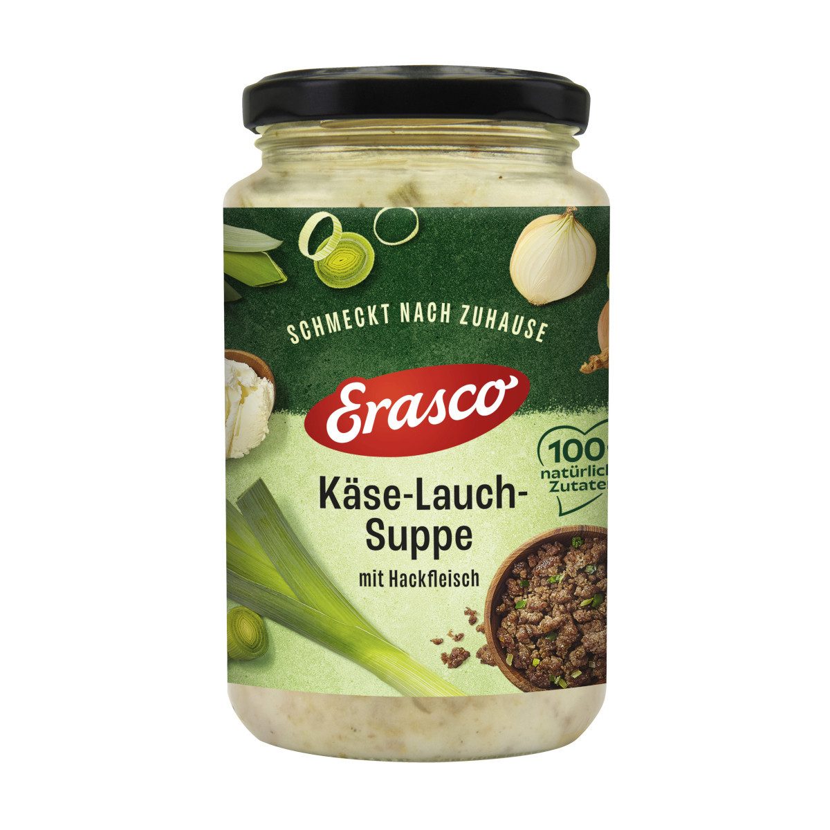 ERASCO Fertiggericht, Erasco Käse-Lauch-Suppe mit Hackfleisch Packung 350ml