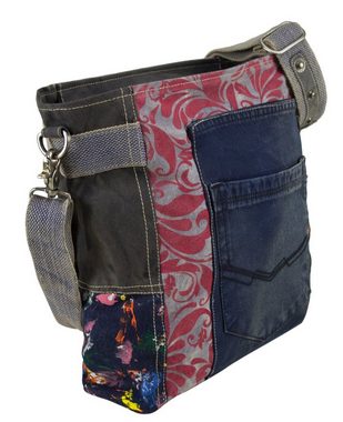 Sunsa Umhängetasche Recycelte Jeans Umhängetasche. Große Crossbody Bag für Sie. Tasche 52223, Aus recycelte Jeans