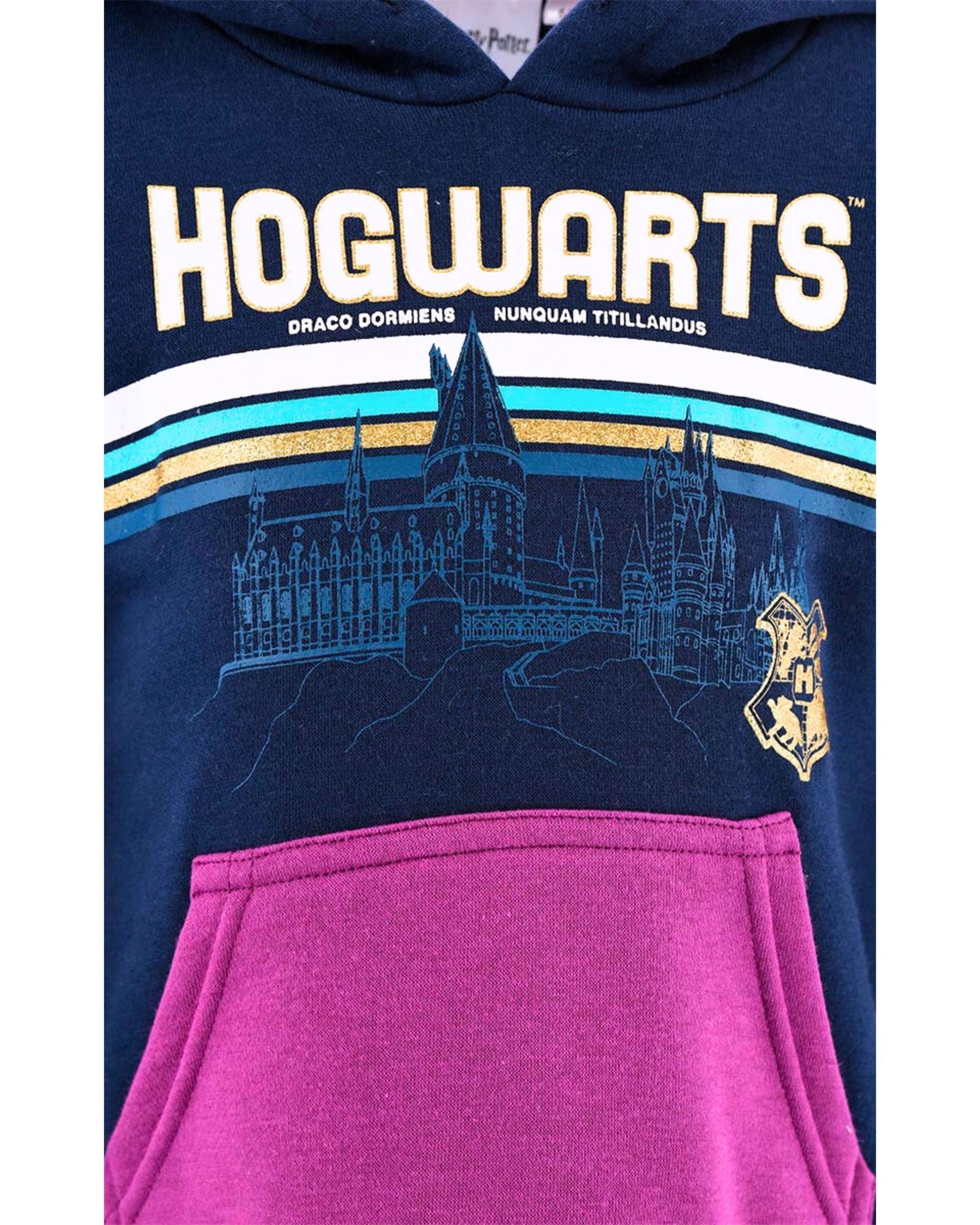 Hogwarts Hoodie Gr. Dunkelblau Harry - Kapuzenpullover 116 152 Mädchen Potter cm