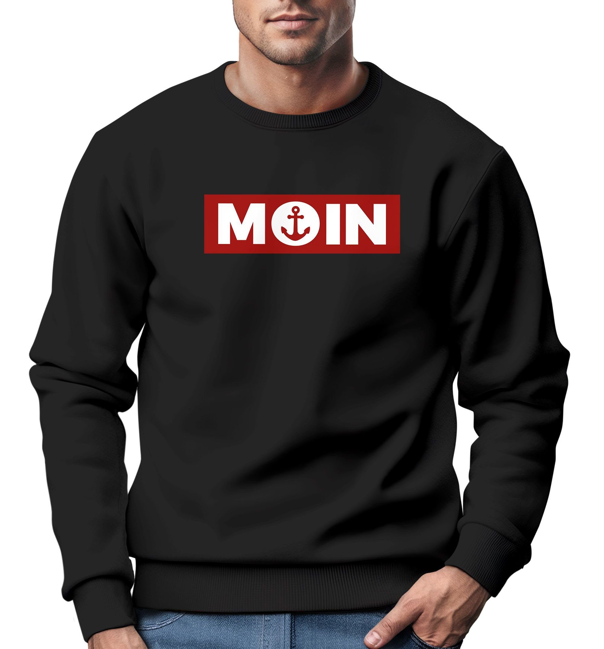 Neverless Sweatshirt »Sweatshirt Herren Moin norddeutsch Morgen Anker  Rundhals-Pullover Neverless®« online kaufen | OTTO