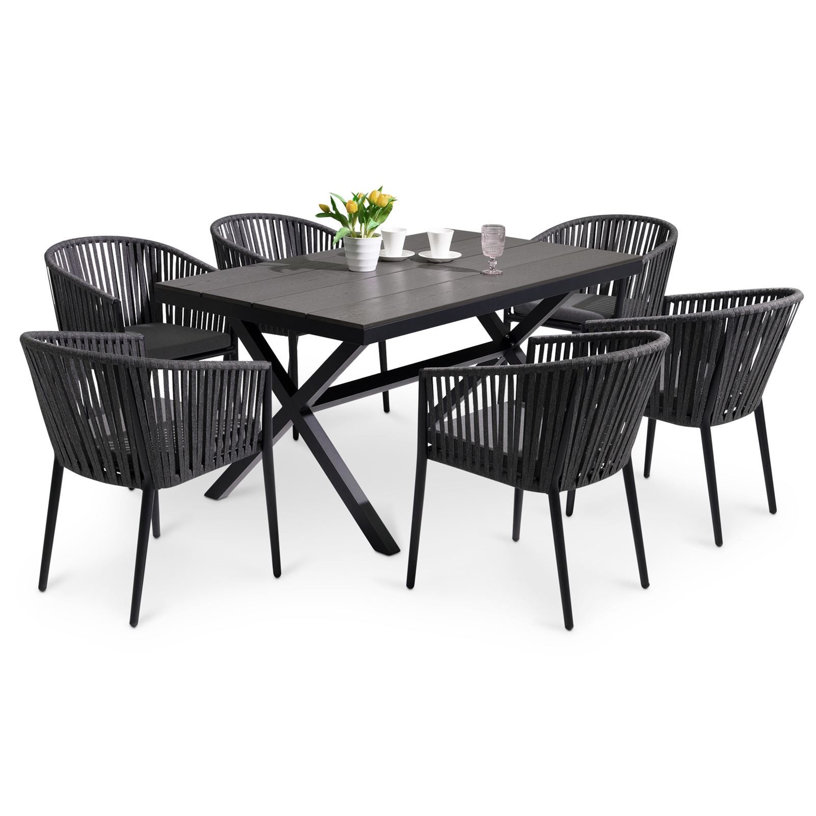 IDIMEX Garten-Essgruppe ISOLA, Gartenmöbel Set, 6 günstig online kaufen