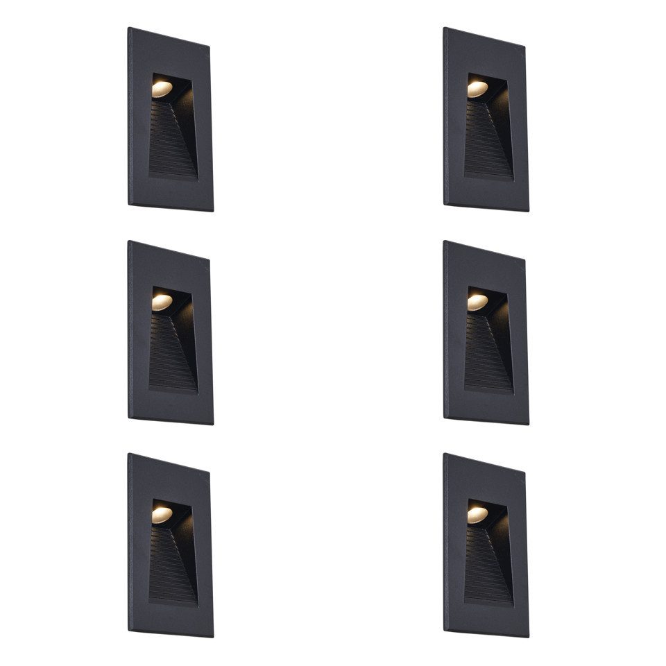 Qazqa LED Einbaustrahler 109049, LED fest integriert, Extra-Warmweiß, QAZQA Außen Einbau­leuchte, integrated, Schwarz, Aluminium, Modern