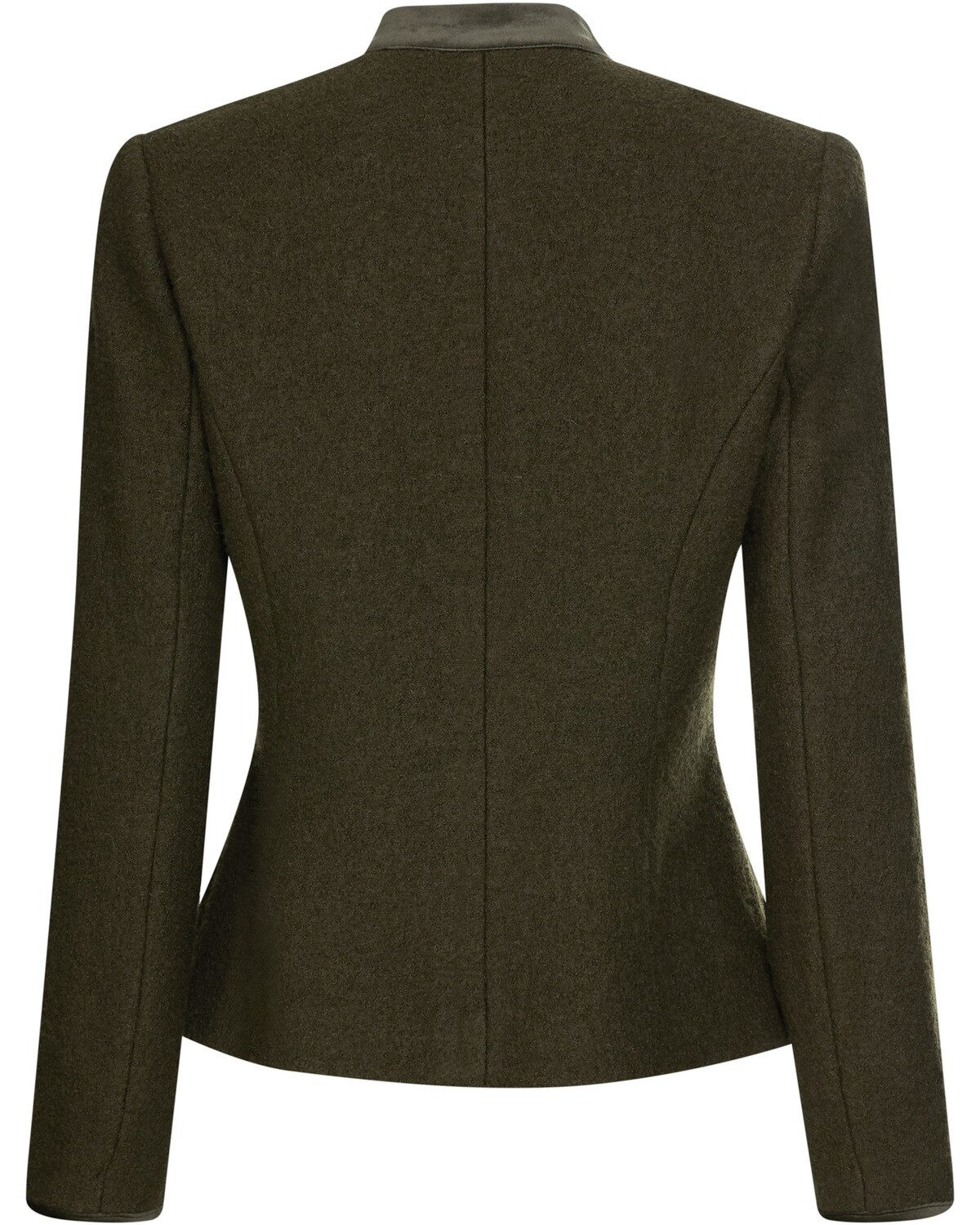 Luis Steindl Trachtenjacke Stehkragenjacke mit Samtdetails