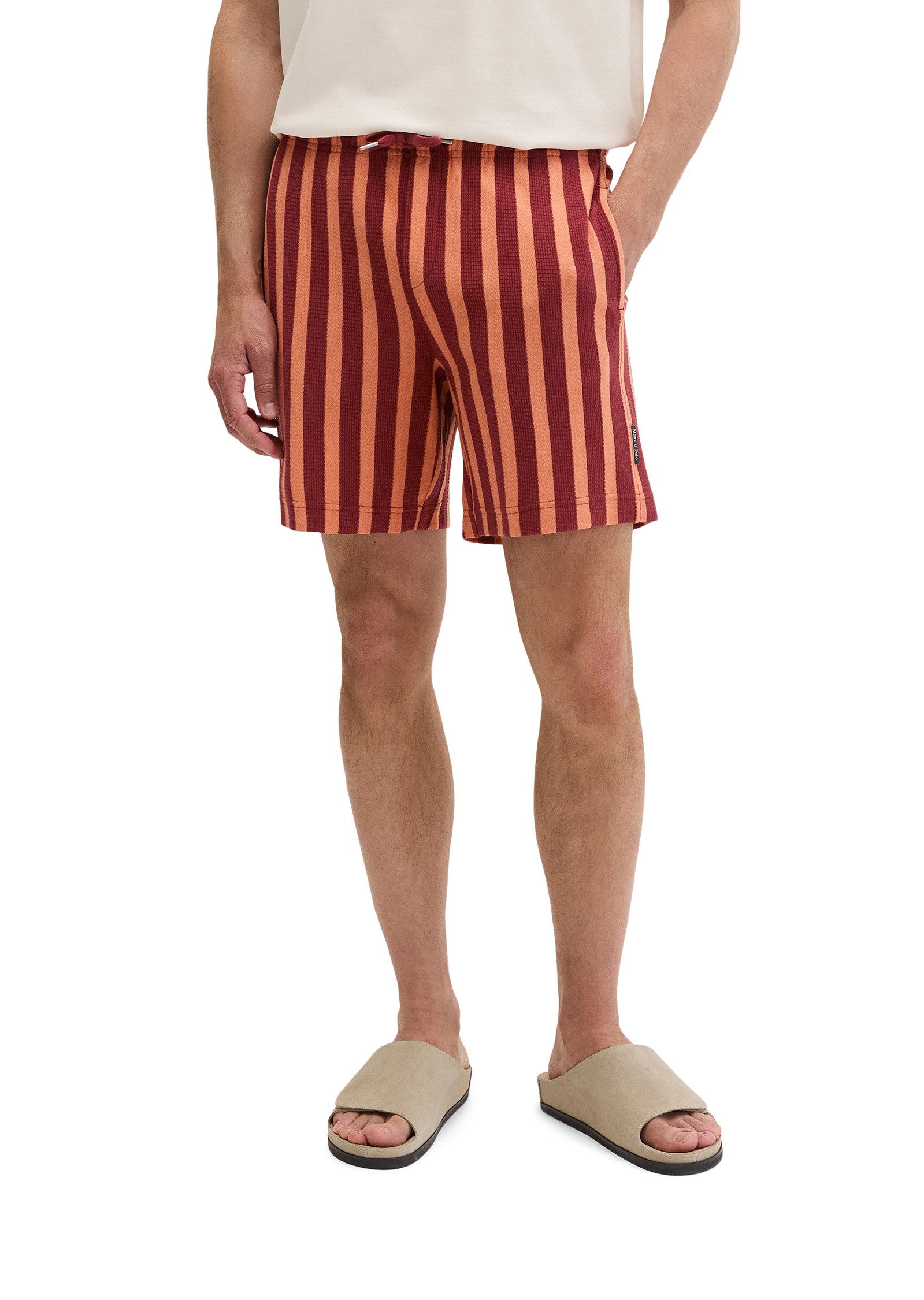 Marc O'Polo Shorts mit Farb-und Struktur-Streifen