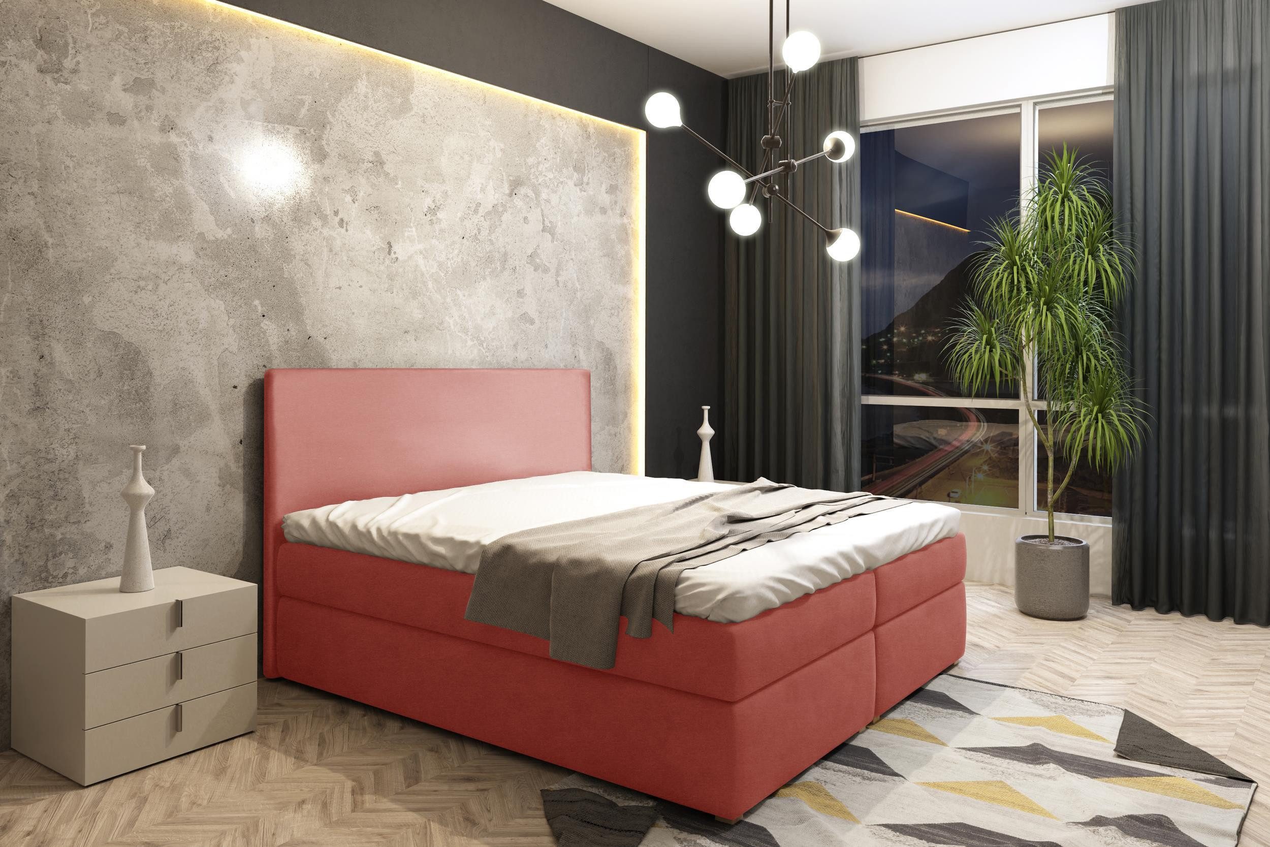99rooms Boxspringbett Lilian (Schlafzimmerbett, Bett), 140/160/180 x 200 cm, mit Bettkasten, mit Bonellfederung