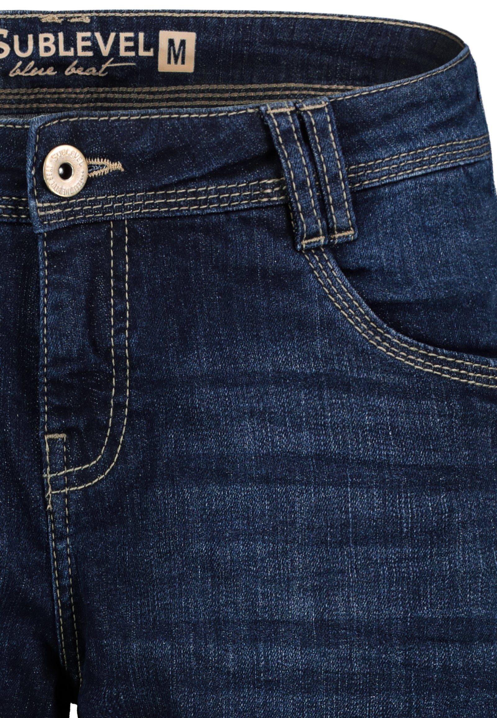 SUBLEVEL Bermudas Damen Jeans Shorts Bermuda Kurze Hose Shorts Short Denim günstig online kaufen